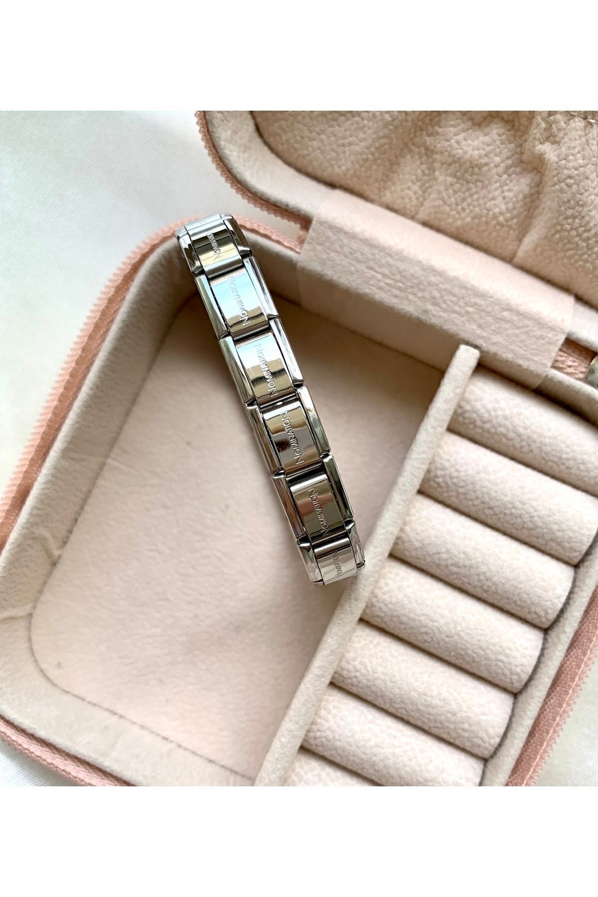 Gümüş Italyan Charm Unisex Paslanmaz Çelik Bileklik