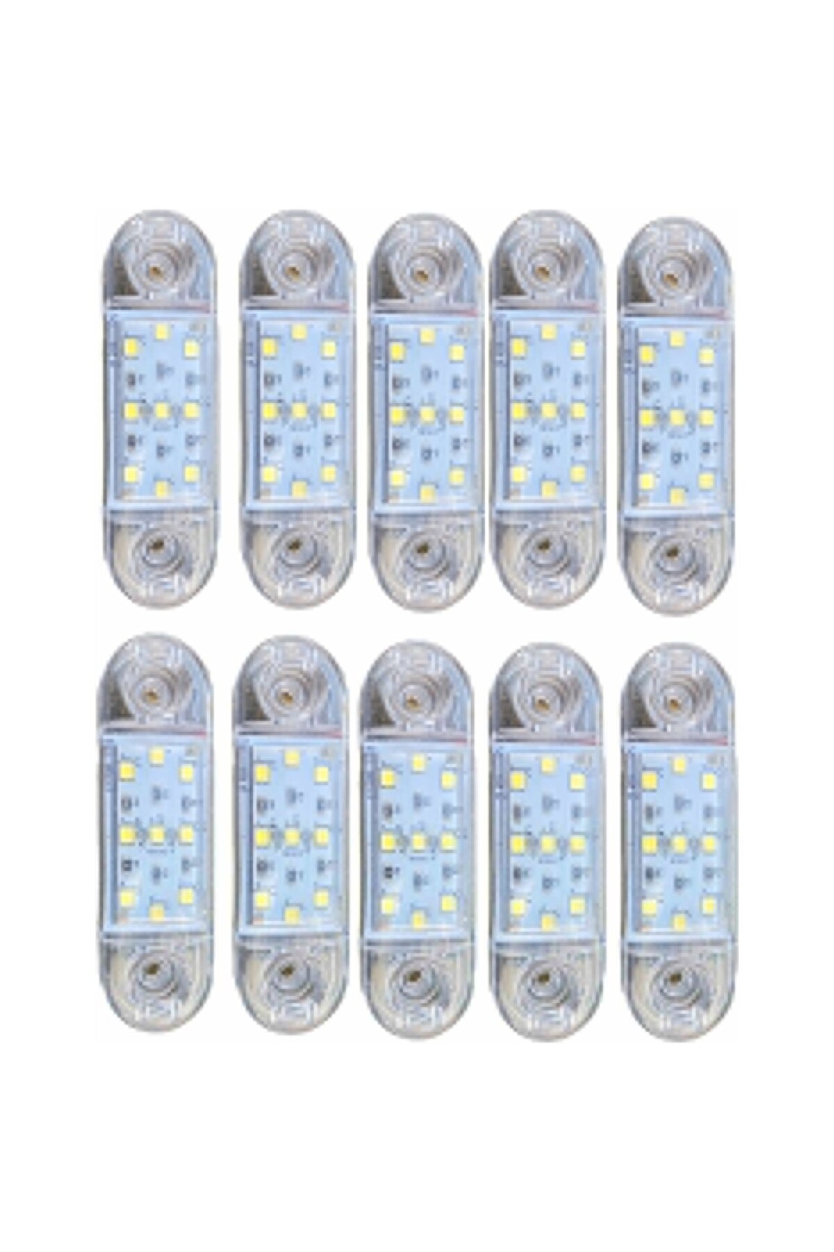 AHMET OTOMOTİV (10 Adet) Tombul Parmak Led Beyaz 12v-24v