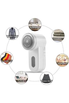 MATECHNO Şarjlı Yedek Bıçaklı Lüks Elbise Giysi Tiftik Ve Kazak Tüy Toplama M...