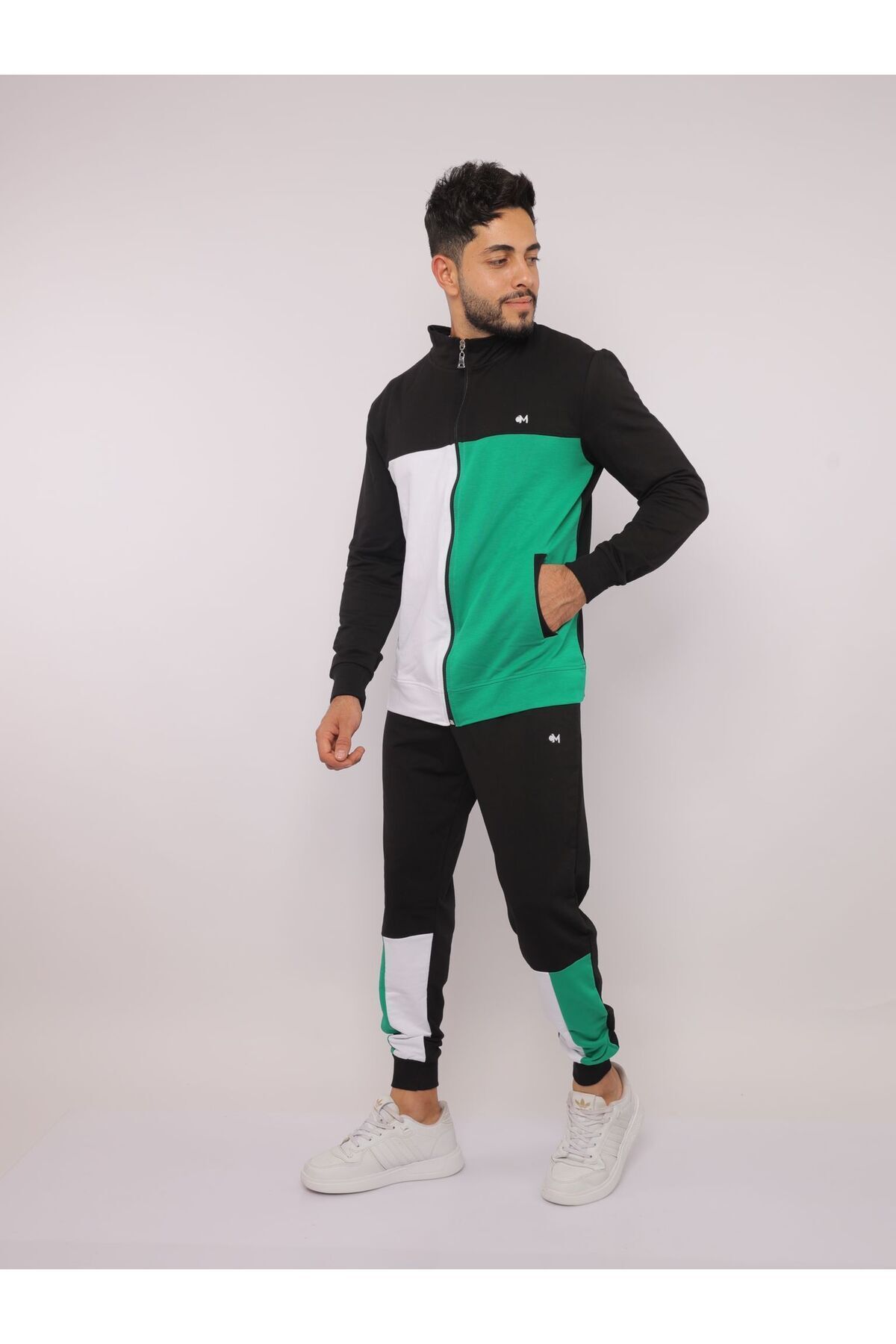 CLASSY.MODA-Σετ φόρμας 3 τεμαχίων κάτω-πάνω-μπλουζάκι- κέντημα - αθλητικό σετ - υψηλής ποιότητας - τιμή μονό 4