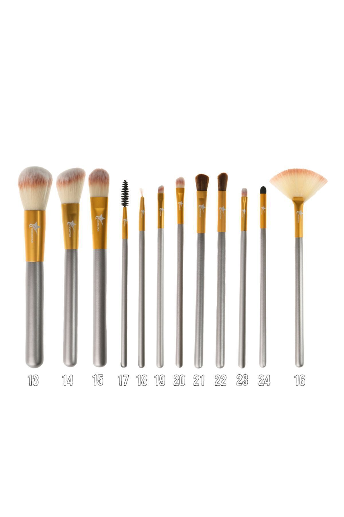 Professional Makeup Brush Champagne Serisi 12'li Makyaj Fırça Seti — SETCHAMP — تصویر 7 از 7