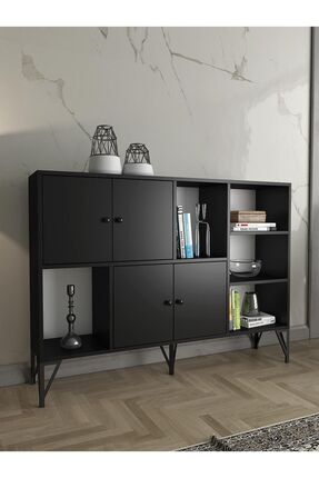 Wood'n Love Rüzgar 140 Cm Metal Ayaklı Konsol - Siyah / Siyah