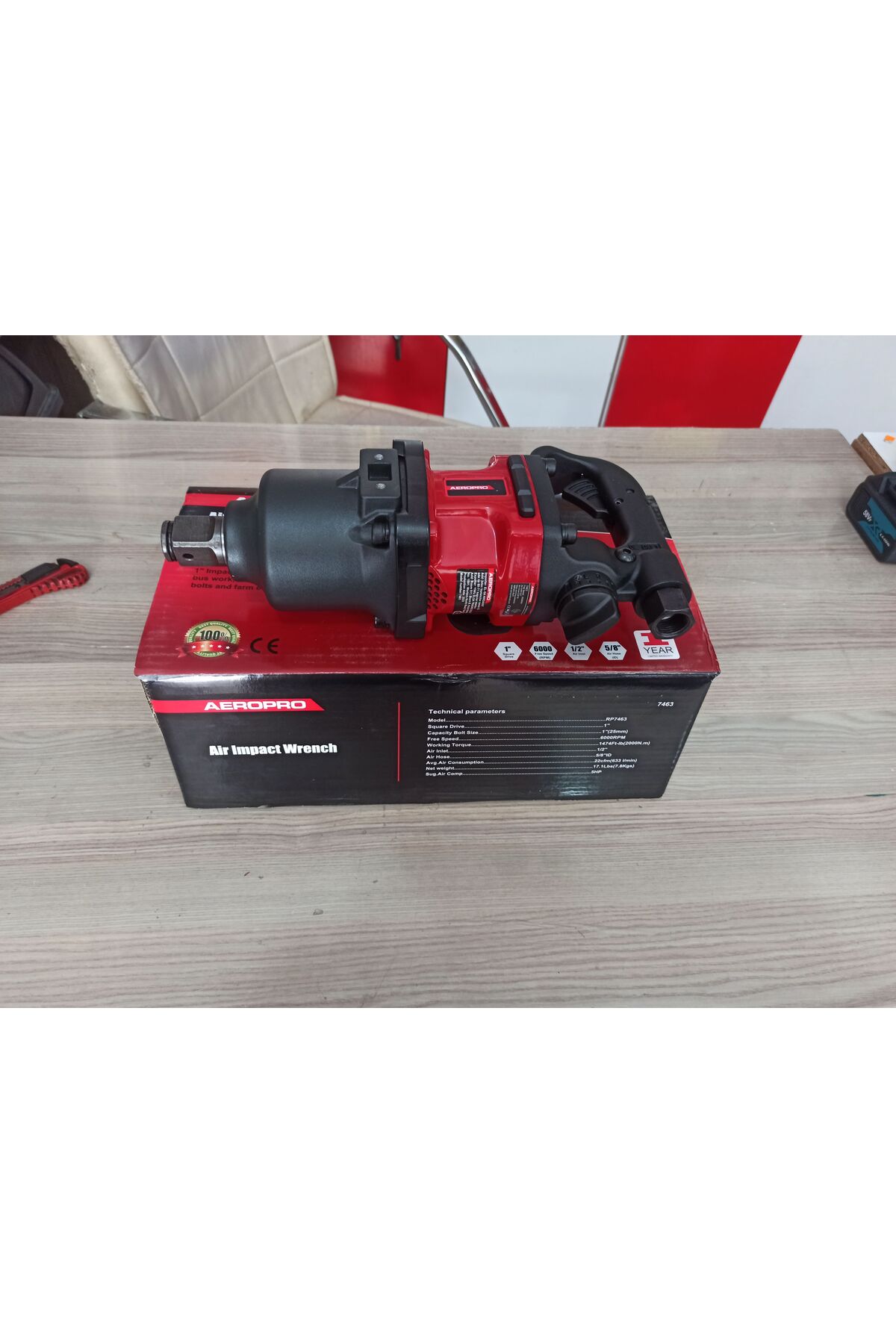 Aeropro Havalı tork dabancasi 1 parmak kısa