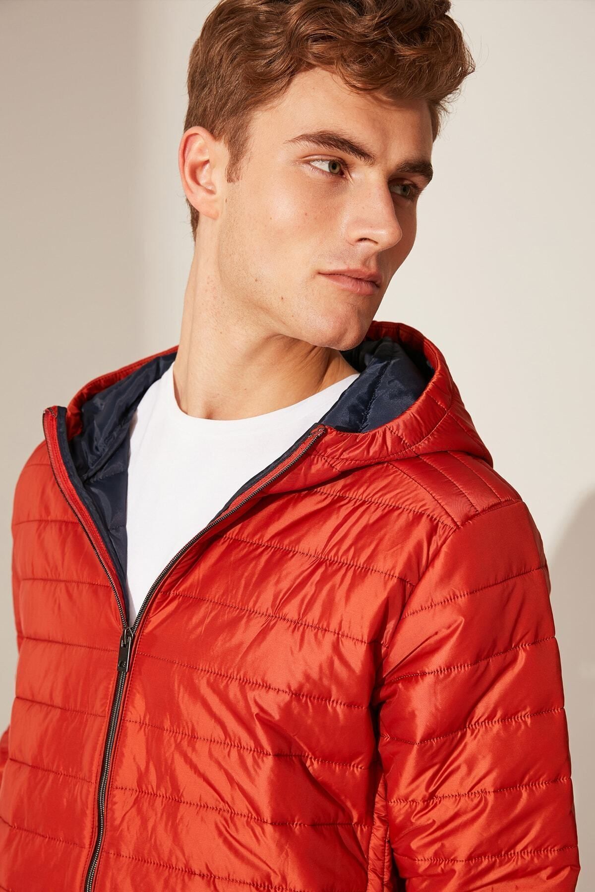 کاپشن مردانه نارنجی ال سی وایکیکی | 0SP261Z8 اورجینال - تصویر 4