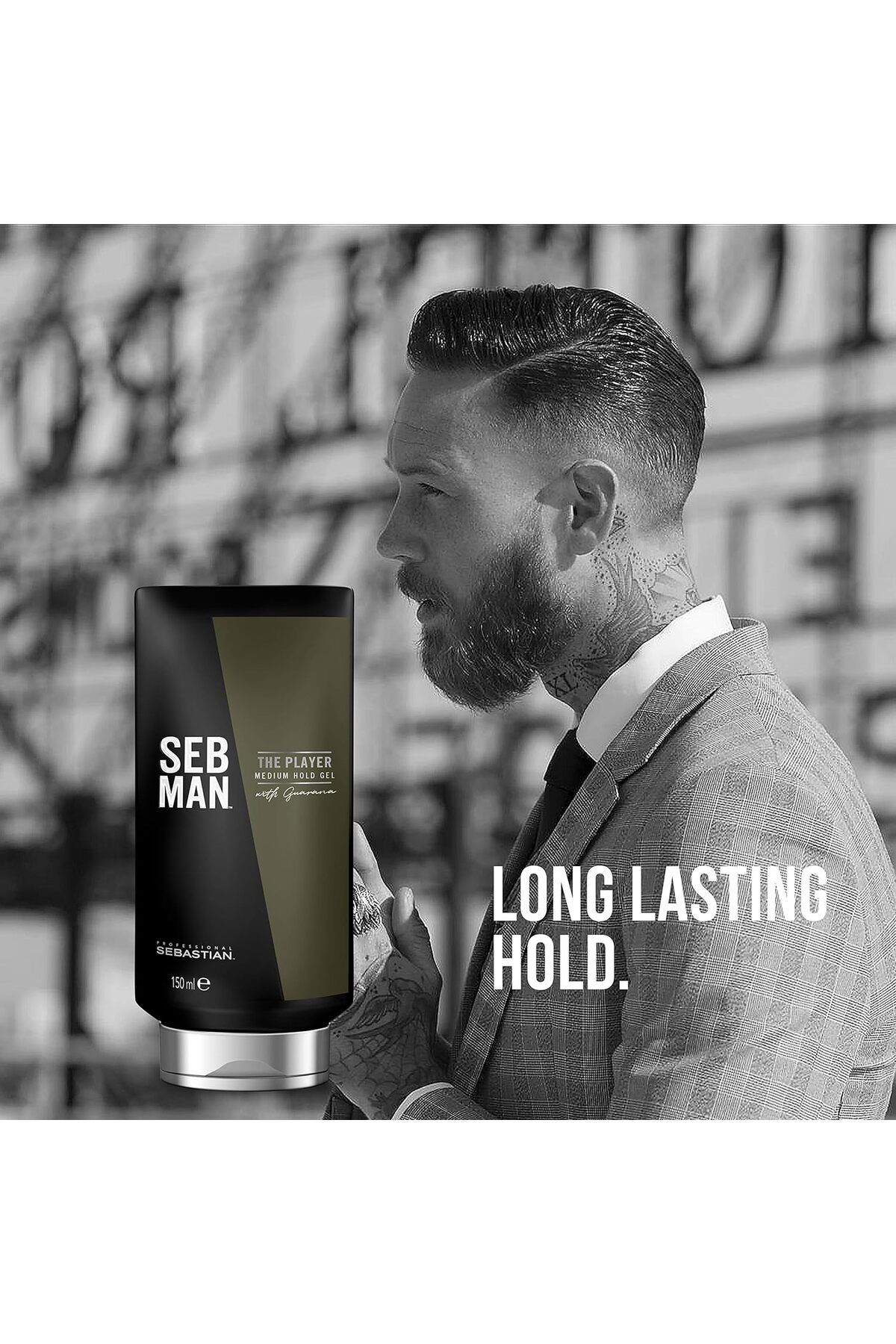 SEBASTIAN Seb Man The Player Medium Hold Gel-Tüm Saç Tipleri İçin Uygun -Orta Sabitleyici Jöle 150ml/GEM62GF