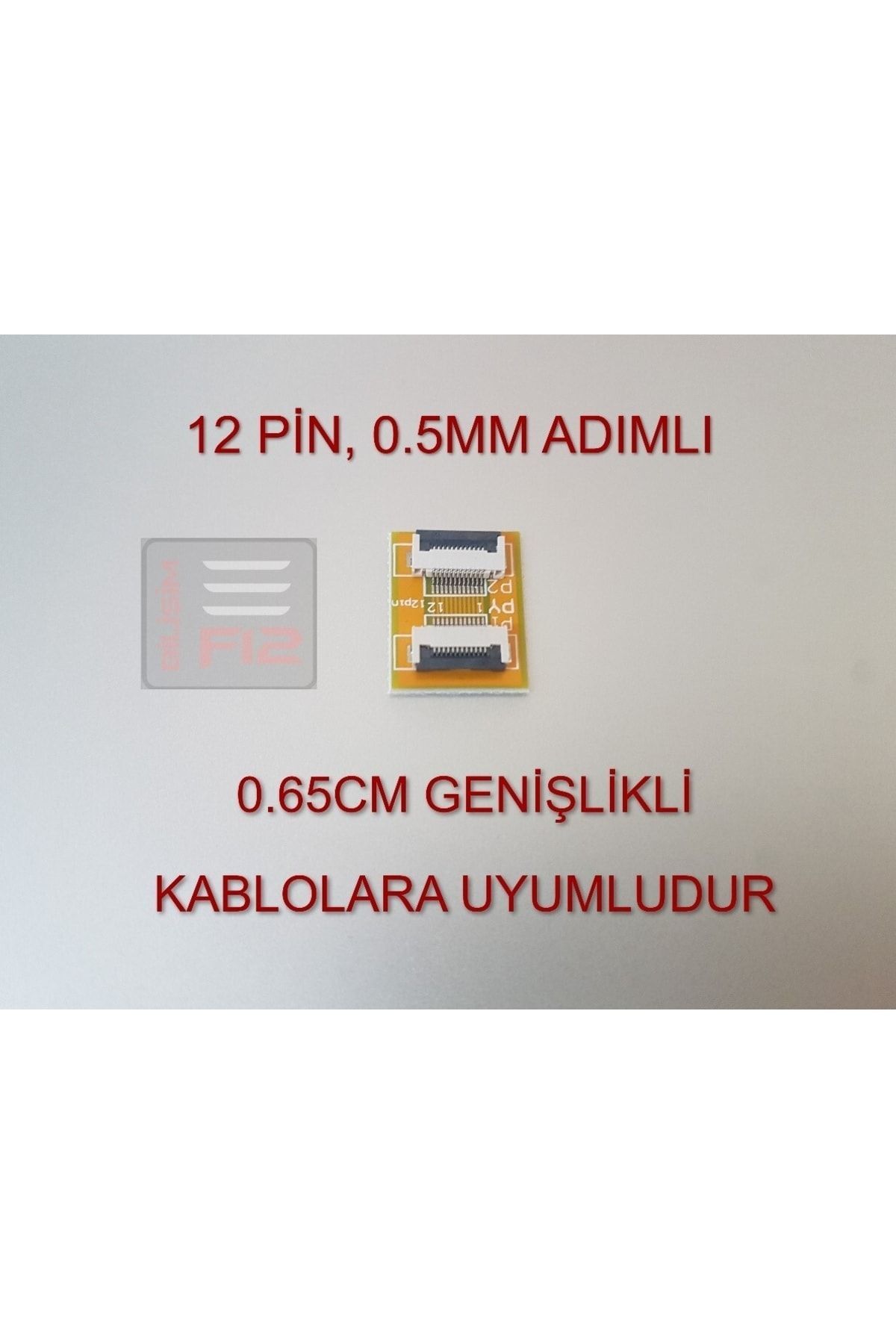 12 Pin 0.5mm Adımlı Flex Kablo Uzatıcı Uzatma Soketi Fleks Ekleme Birleştirme Aparatı