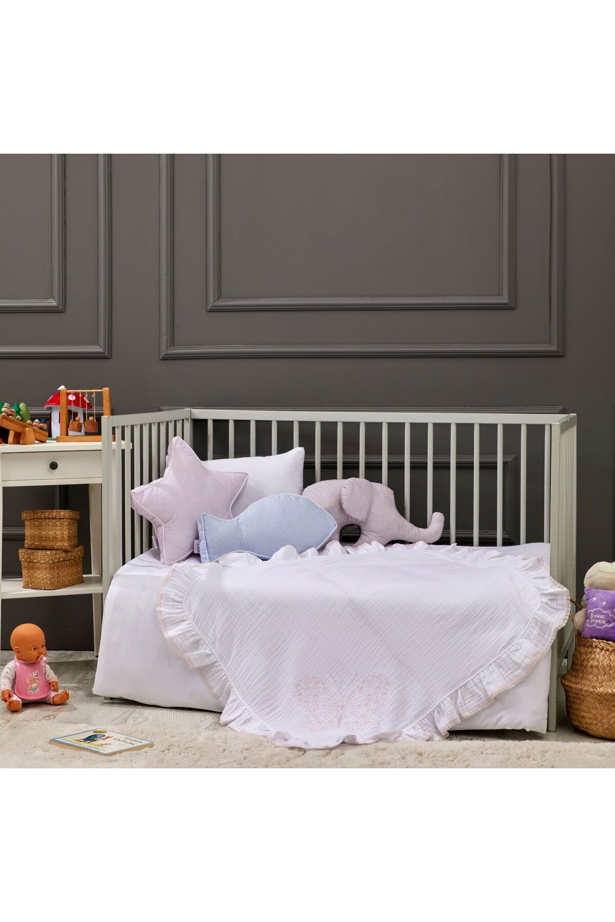 Butterfly Bebek Battaniye — Krem