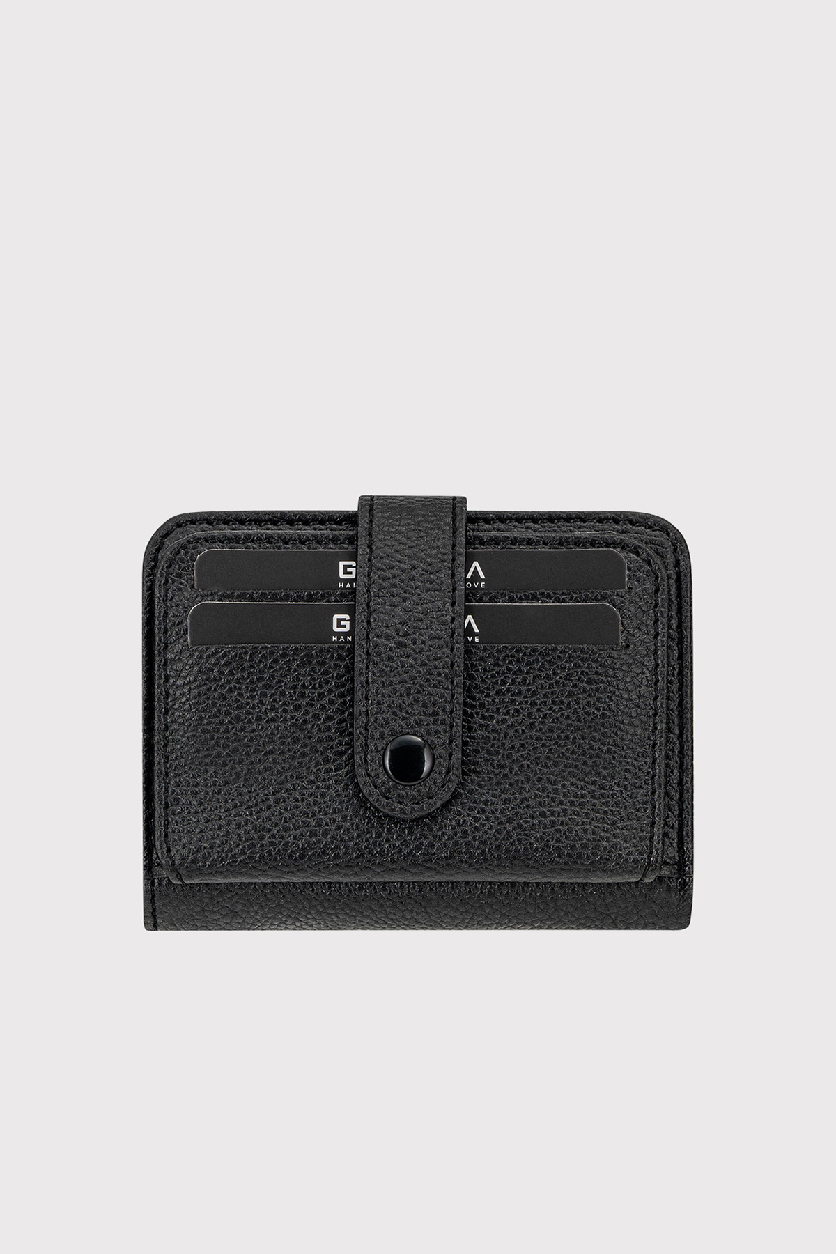 Garbalia Pedras Teknolojik Deri Bol Kart Gözlü Şeffaf Kimlik Bölmeli Unisex Siyah Cüzdan Kartlık