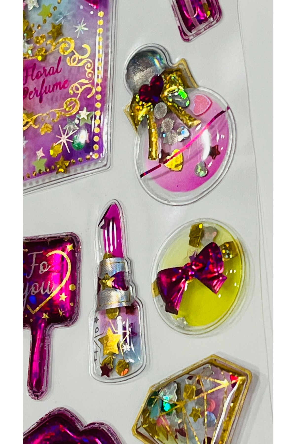 karinabest-Giraffe 3D Sticker - Three-Dimensional, Metallic Colors, Glitter Make-up Label 1 Pack 3