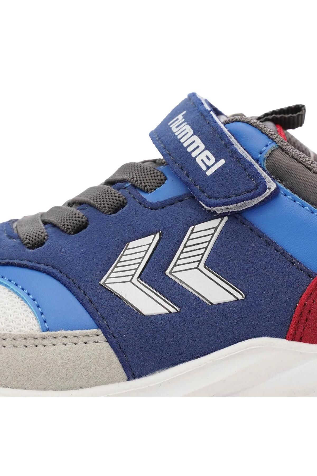 کفش های کژوال سفید مردانه و زنانه HML Jung Jr. آبی قرمز hummel