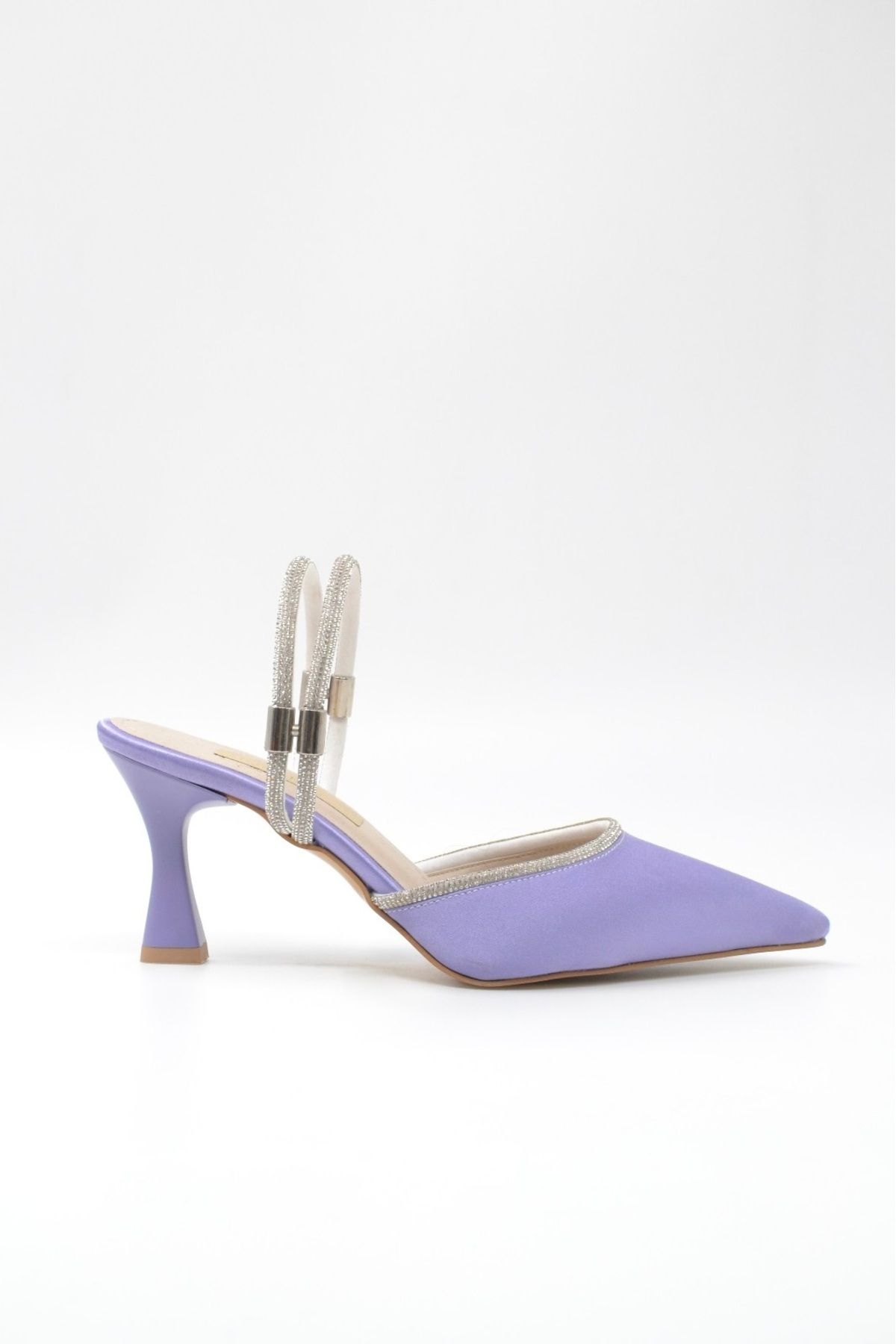 Sister in Love Pantofi Papuci De Damă Cu Toc Înalt Hailey Din Satin Moale Cu Zirconiu Femeie - 37