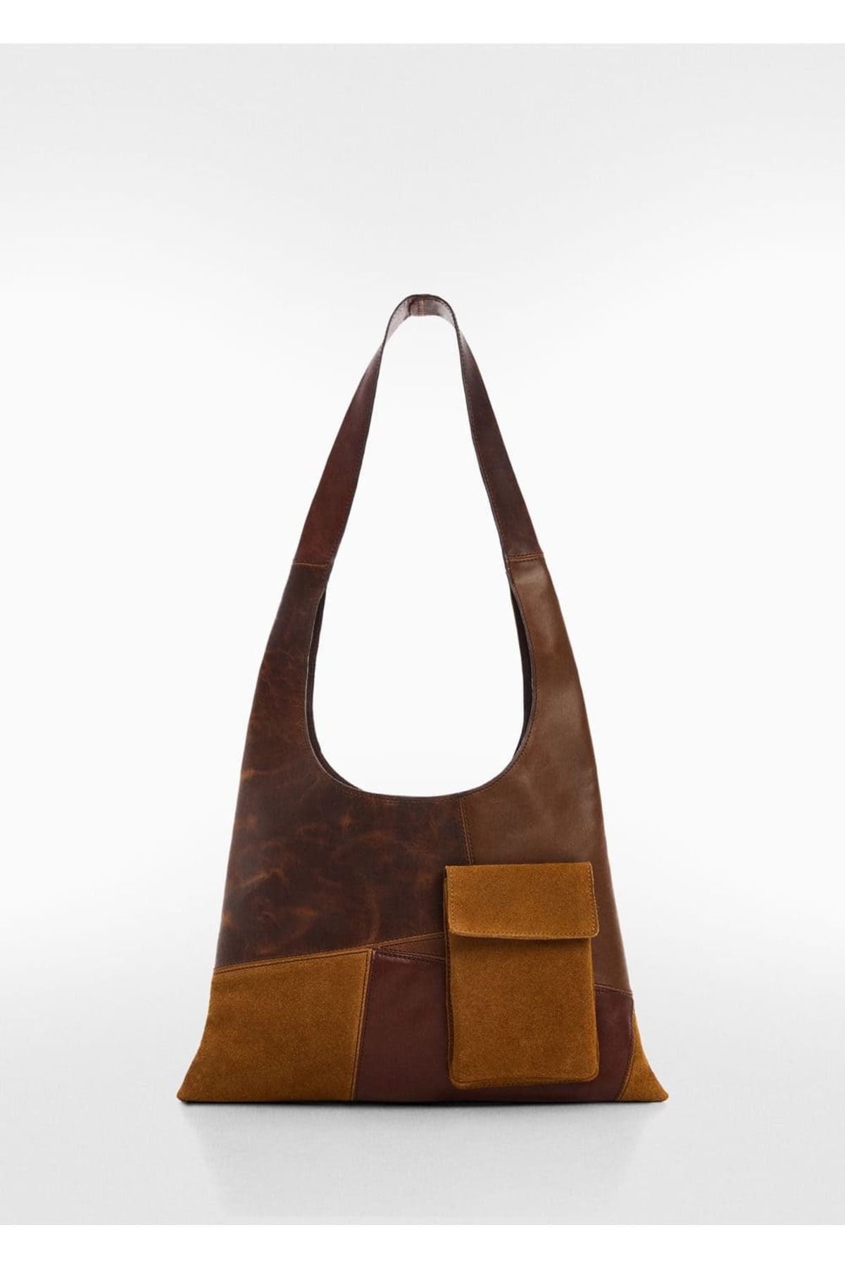 MANGO Woman-Patchwork-Tasche aus Leder 3