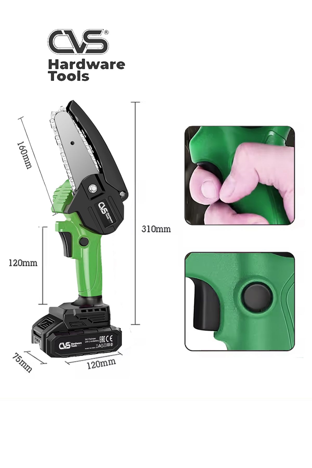 CVS-Dn 91804 24V Rechargeable Pruning Saw 1500Mah / Cvs 3