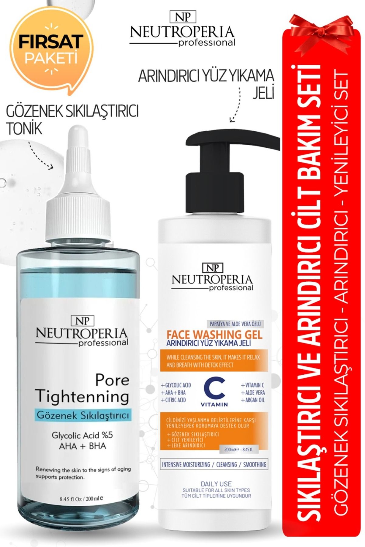 پاک کننده صورت ژل شستشوی تونیک و محکم منافذ NEUTROPERIA