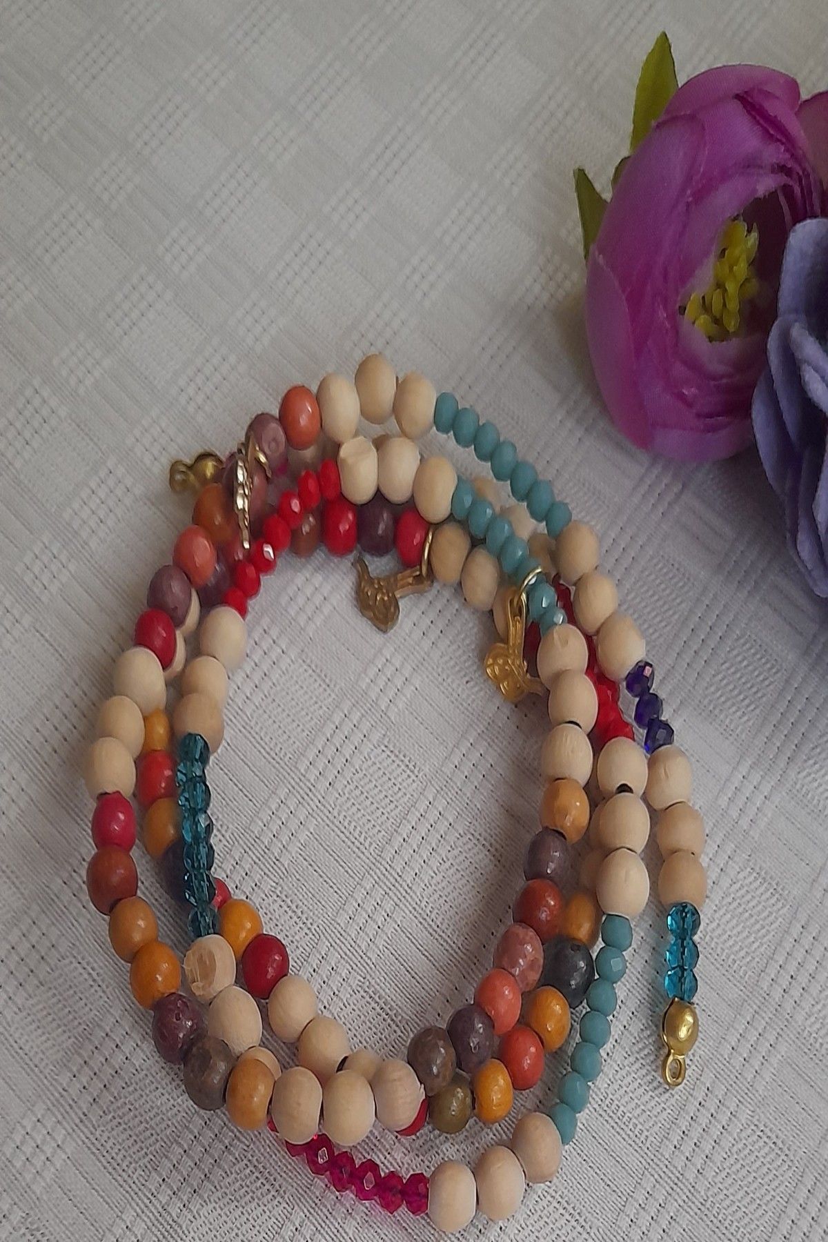 byfilizciftci AHŞAP BONCUKLU GÖZLÜK ZİNCİRİ