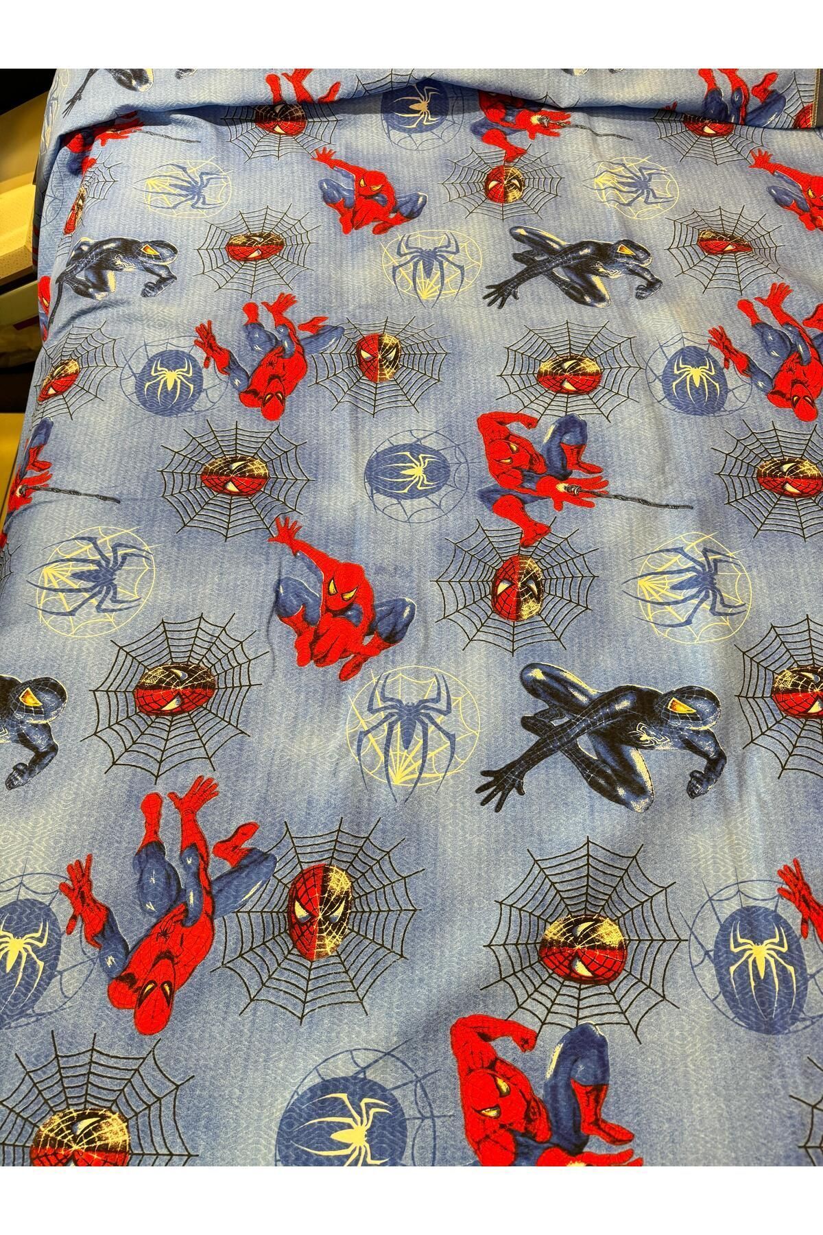 ŞENER HOME-Spiderman Patterned - Elastic Single Pique Set 7