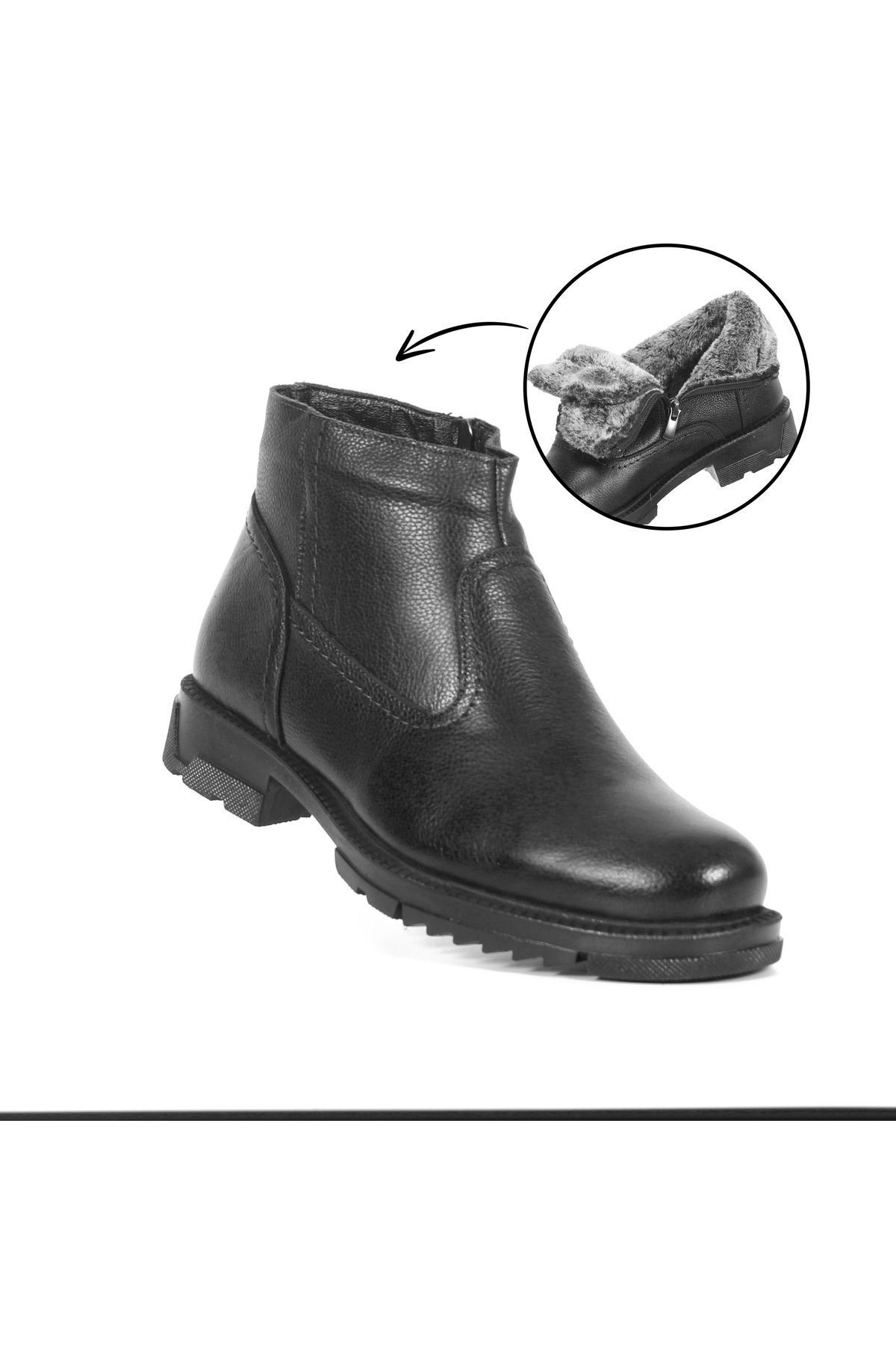 BERLLY STORE-Genuine Leather & Fur Inner Lining Cold Resistant Water Resistant 4249ber 4