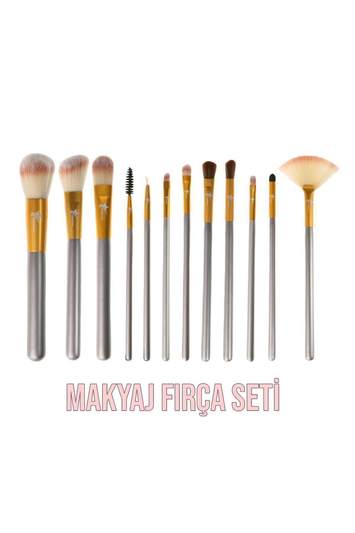 Professional Makeup Brush Champagne Serisi 12'li Makyaj Fırça Seti — SETCHAMP — تصویر 6 از 7