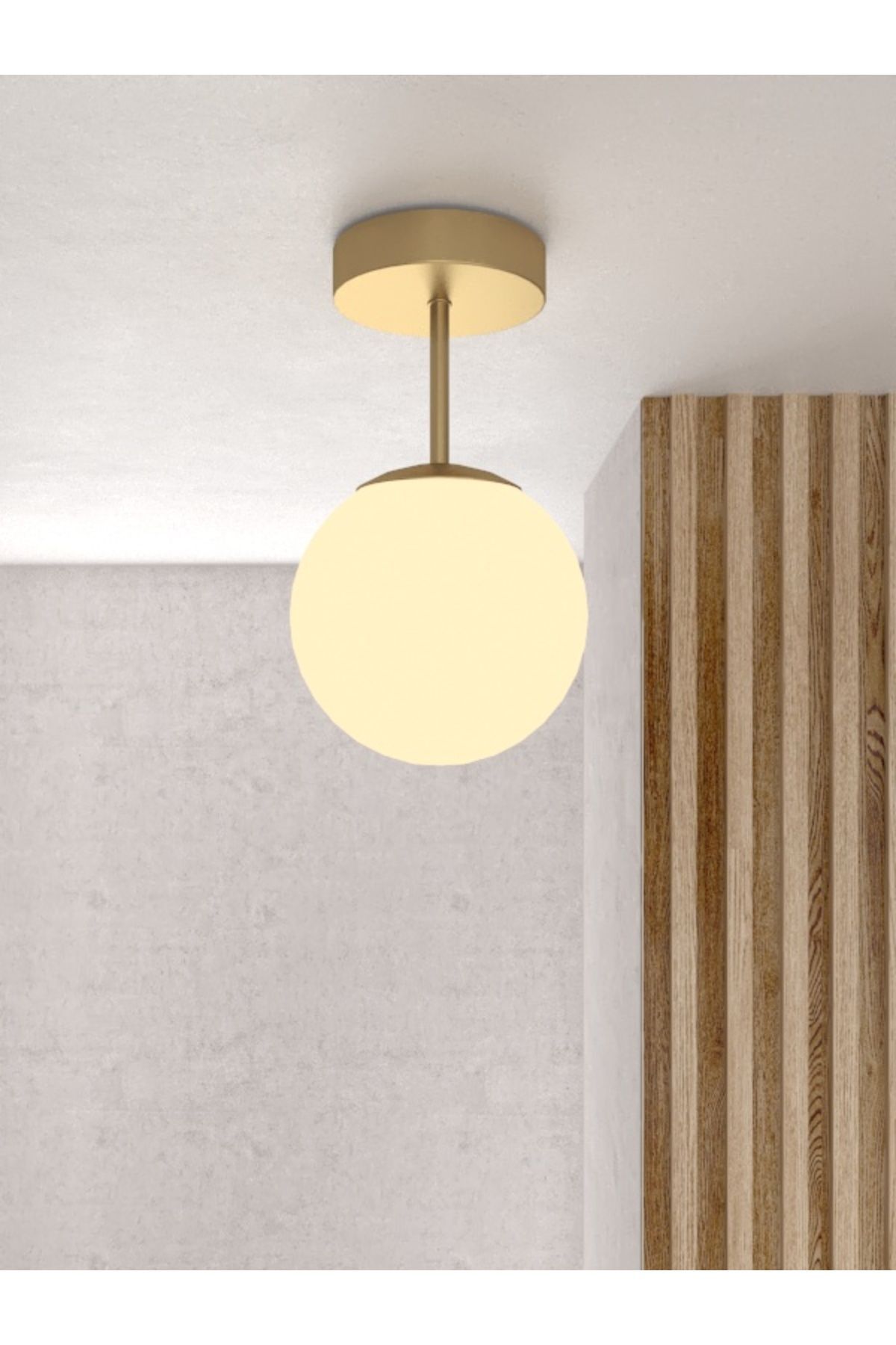 Lyria Single Modern Design Glass Chandelier- Aged Case White Glass