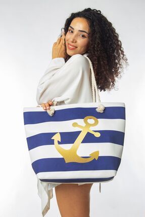 Nehir women bag Kadın plaj çantası desenli resimli büyük