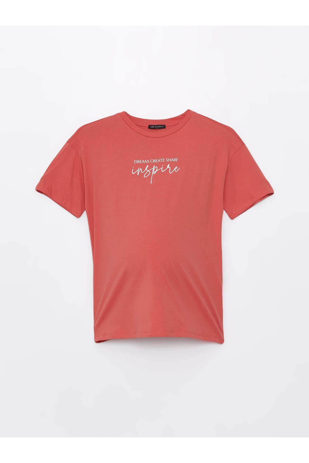 LC Waikiki-T-shirt ciążowy — okrągły dekolt, z nadrukiem, z krótkim rękawem 6