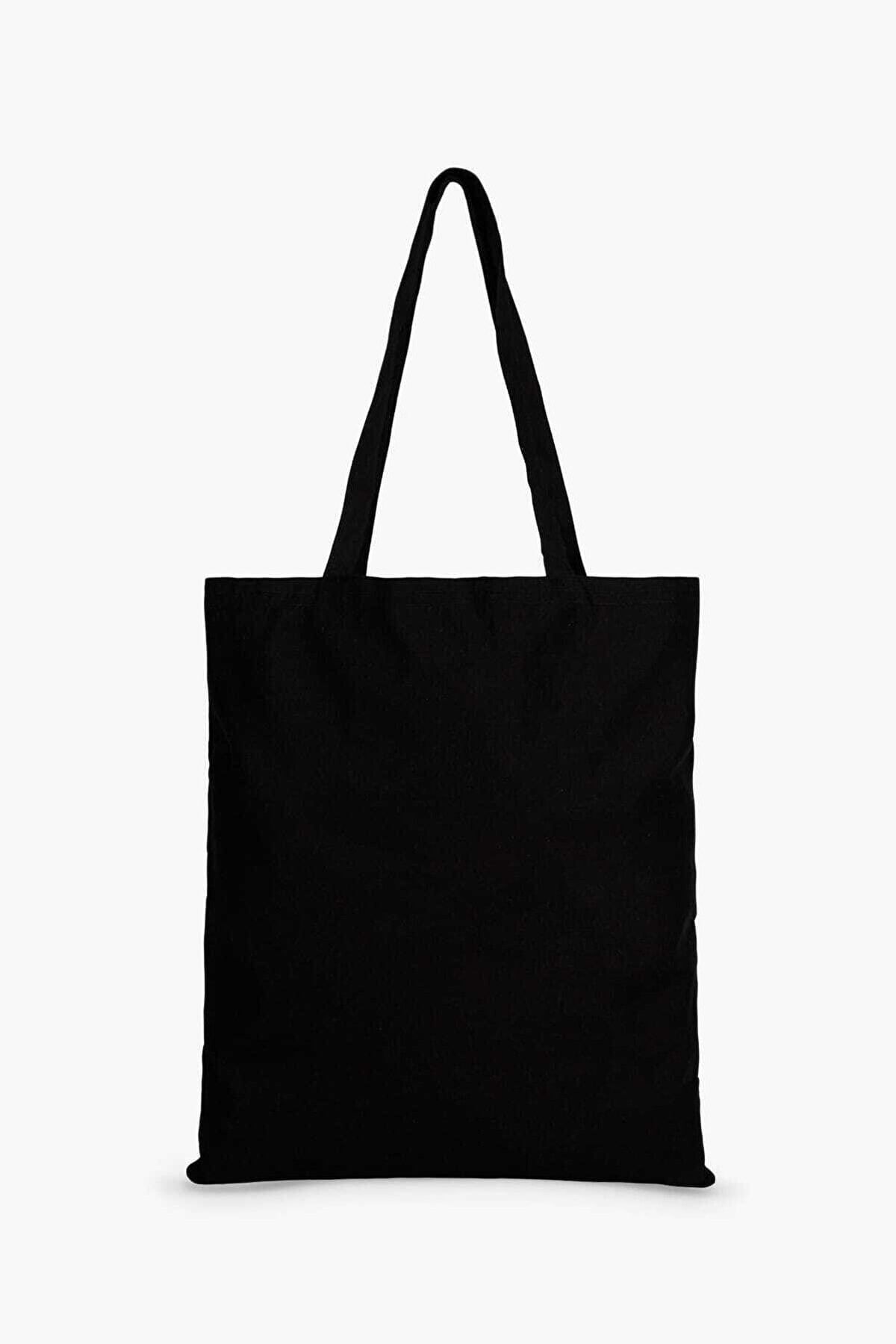 daystore Siyah Bez Çanta Punch Işlemeye Uygun, Alışveriş Market Çantası SYHPST01
