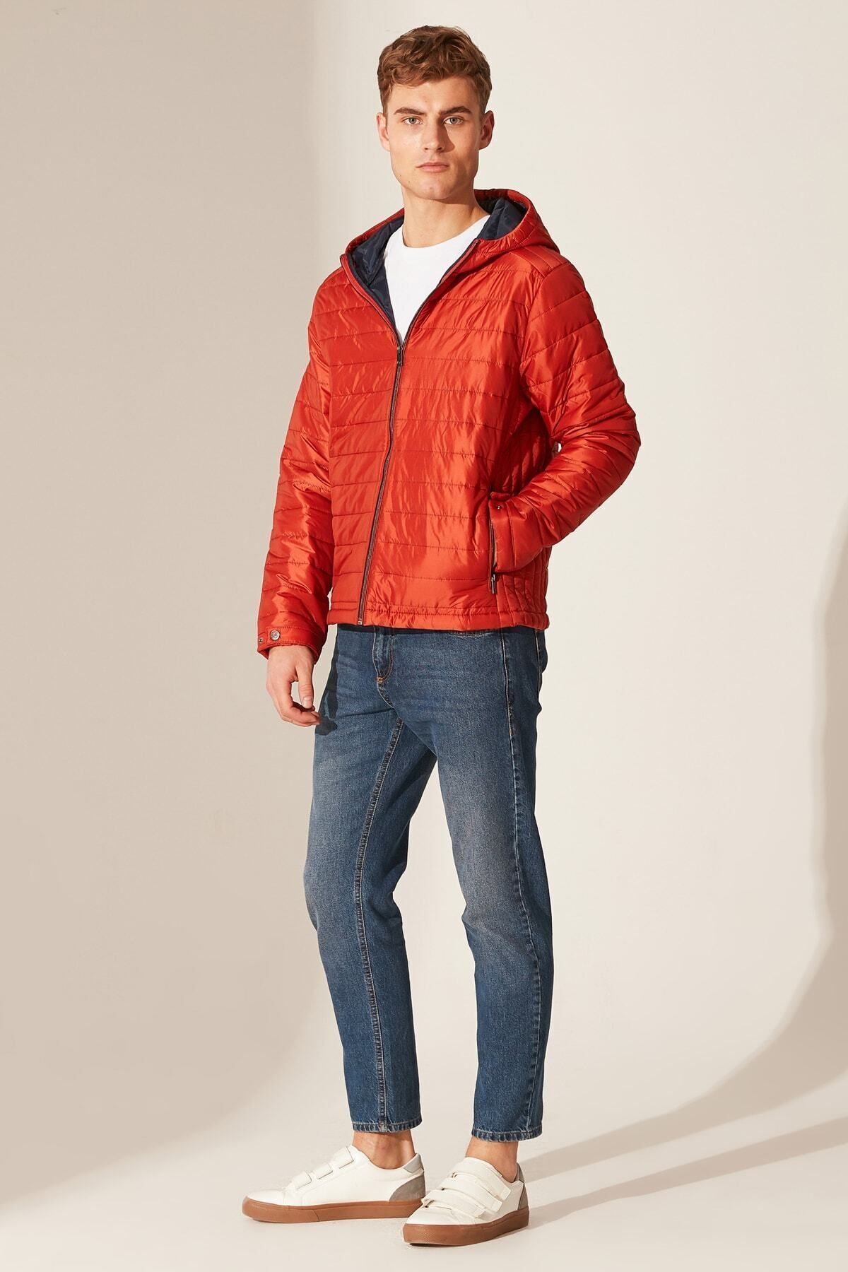 کاپشن مردانه نارنجی ال سی وایکیکی | 0SP261Z8 اورجینال - تصویر 6