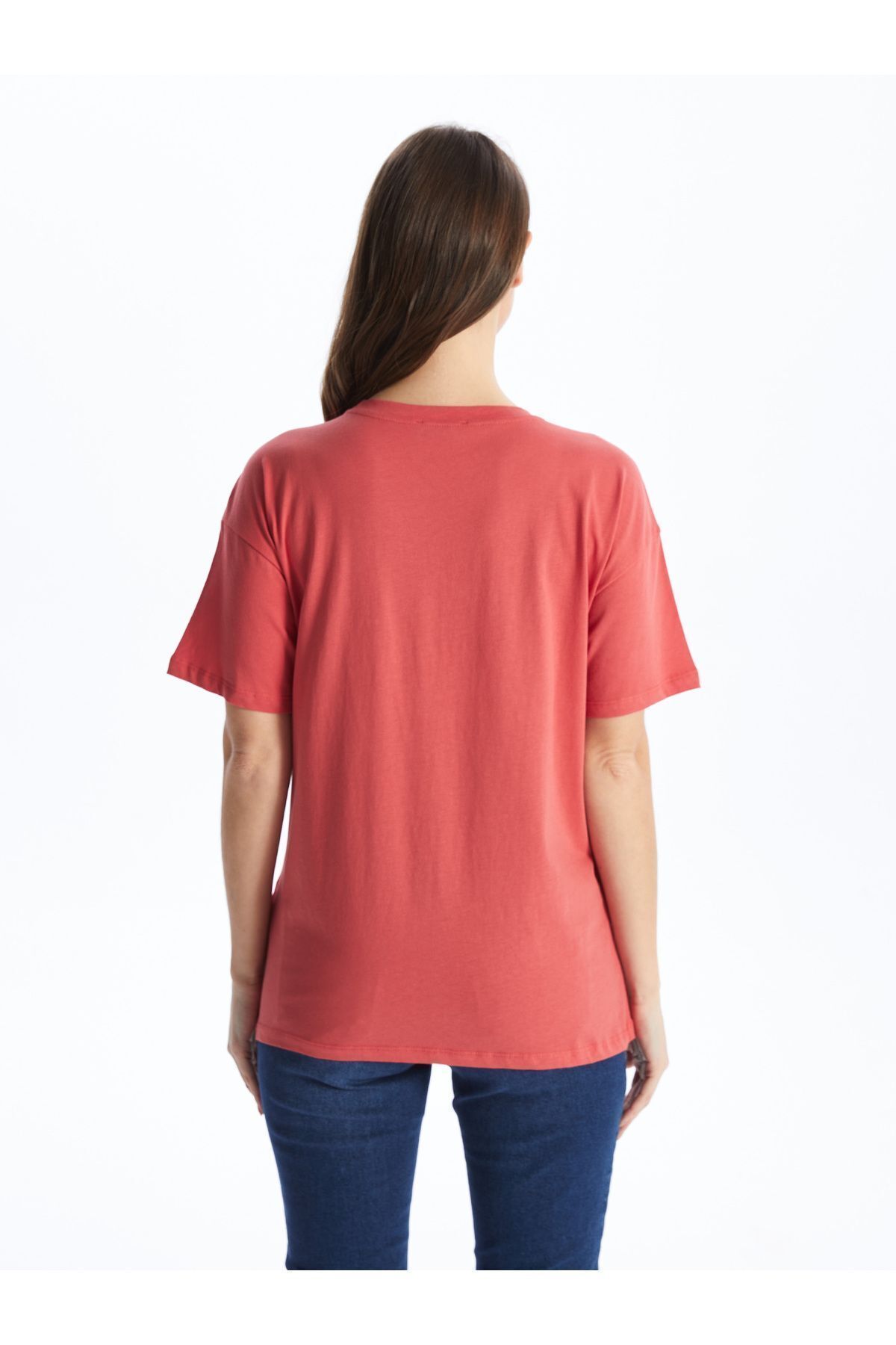LC Waikiki-T-shirt ciążowy — okrągły dekolt, z nadrukiem, z krótkim rękawem 5