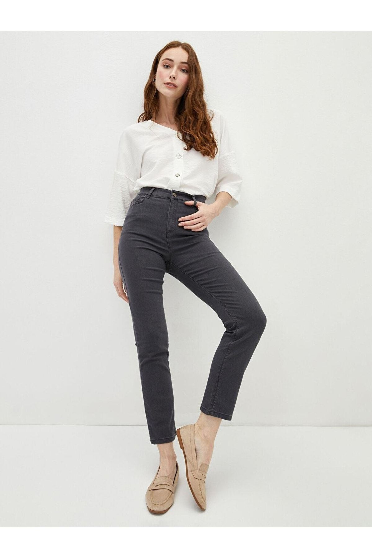 شلوار جین زنانه Lcwaıkıki Basic Skinny Fit با جزئیات جیبی LC Waikiki