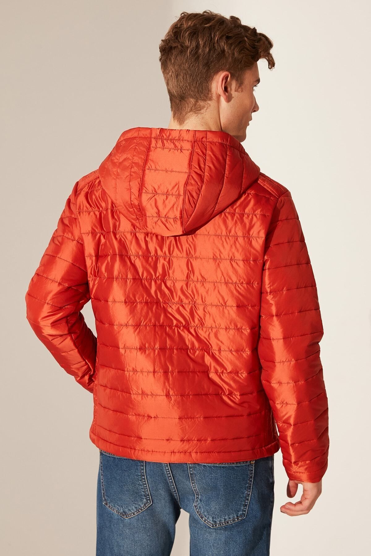 کاپشن مردانه نارنجی ال سی وایکیکی | 0SP261Z8 اورجینال - تصویر 5