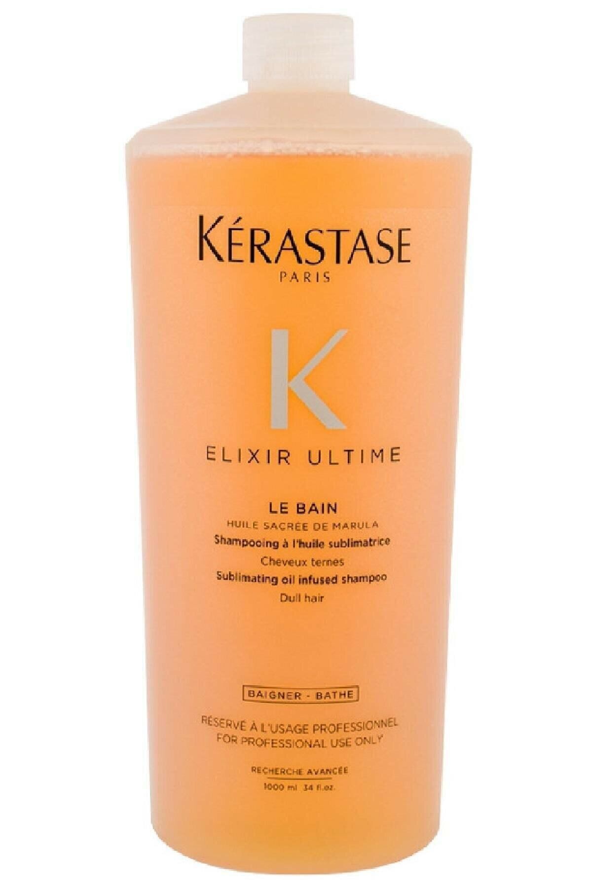 Kerastase-1000ml Shine Shampoo Enriched with Marula Oil - Elixir Ultime Le Bain 1