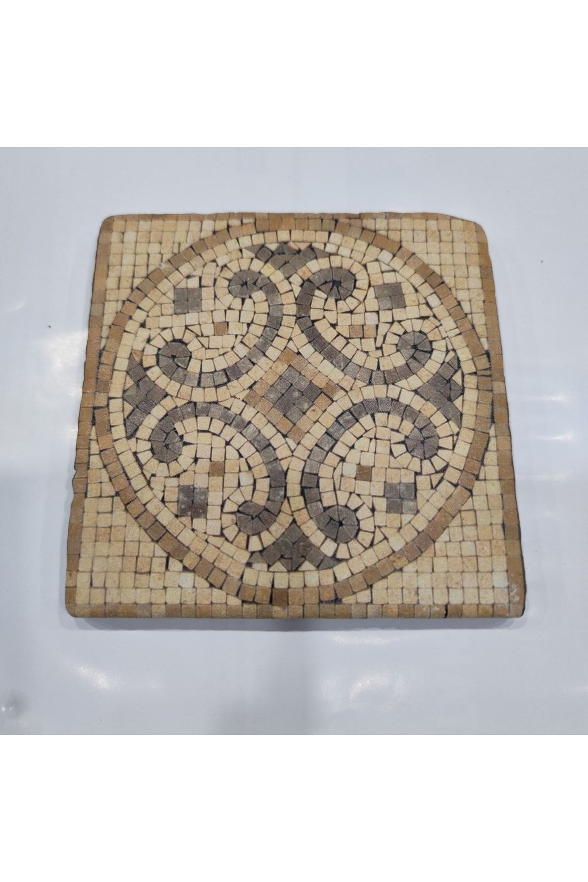 Natural Stone Bathroom Drain Cover Ornament with Decorative Figure Single 10x10 Cm