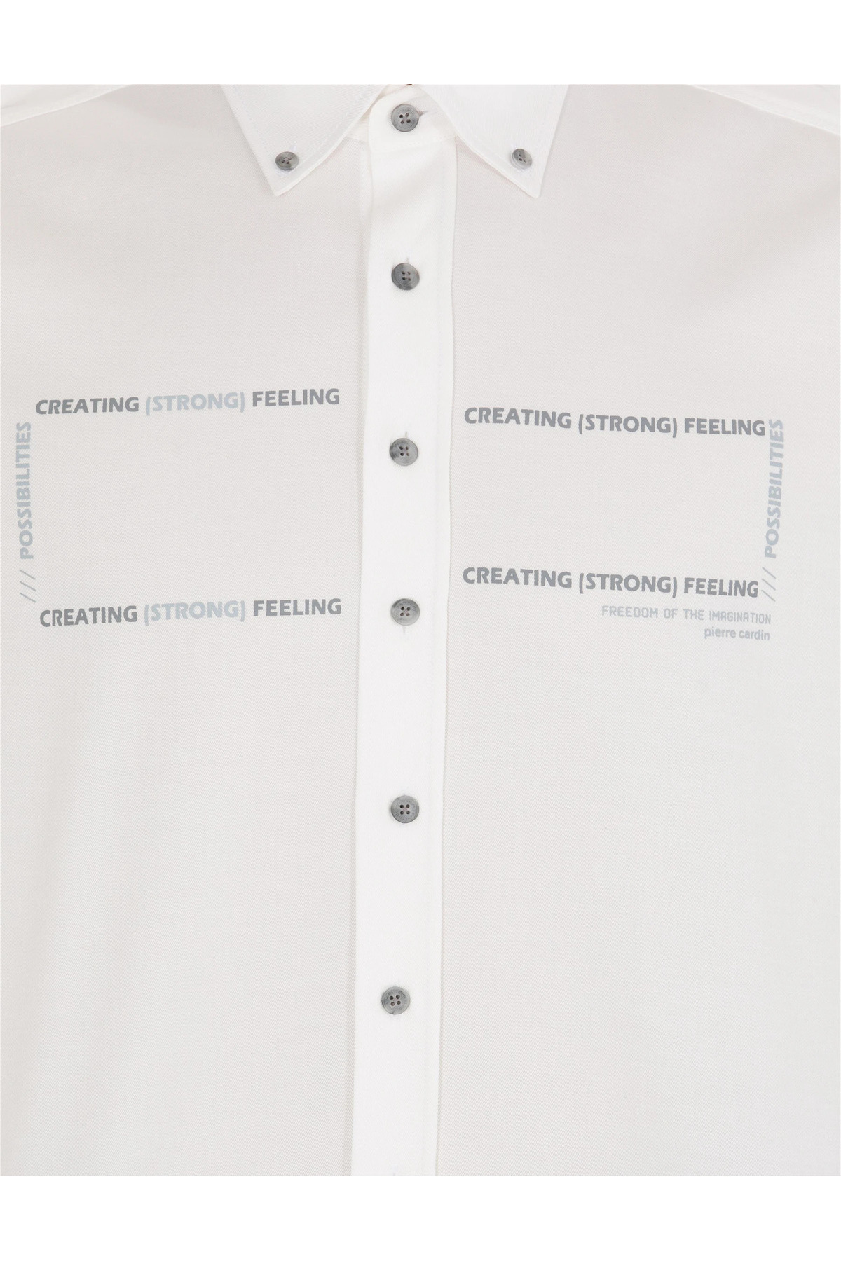 پیراهن مردانه سفید پیرکاردین | 50266025 اورجینال - تصویر 5