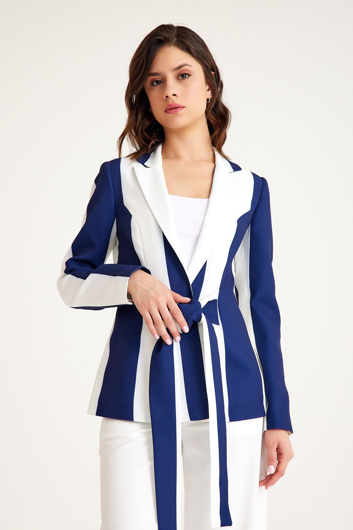 MANGOSTEEN-Long Women's Striped Jacket 7