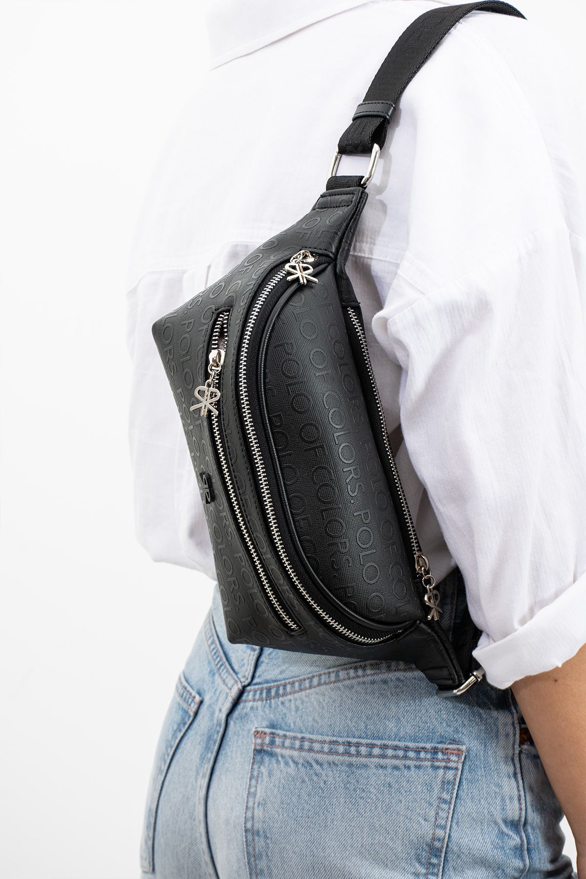 Çanta Trend Polo Of Colors Siyah 4 Gözlü Gold Aksesuarlı Kadın Spor Çanta