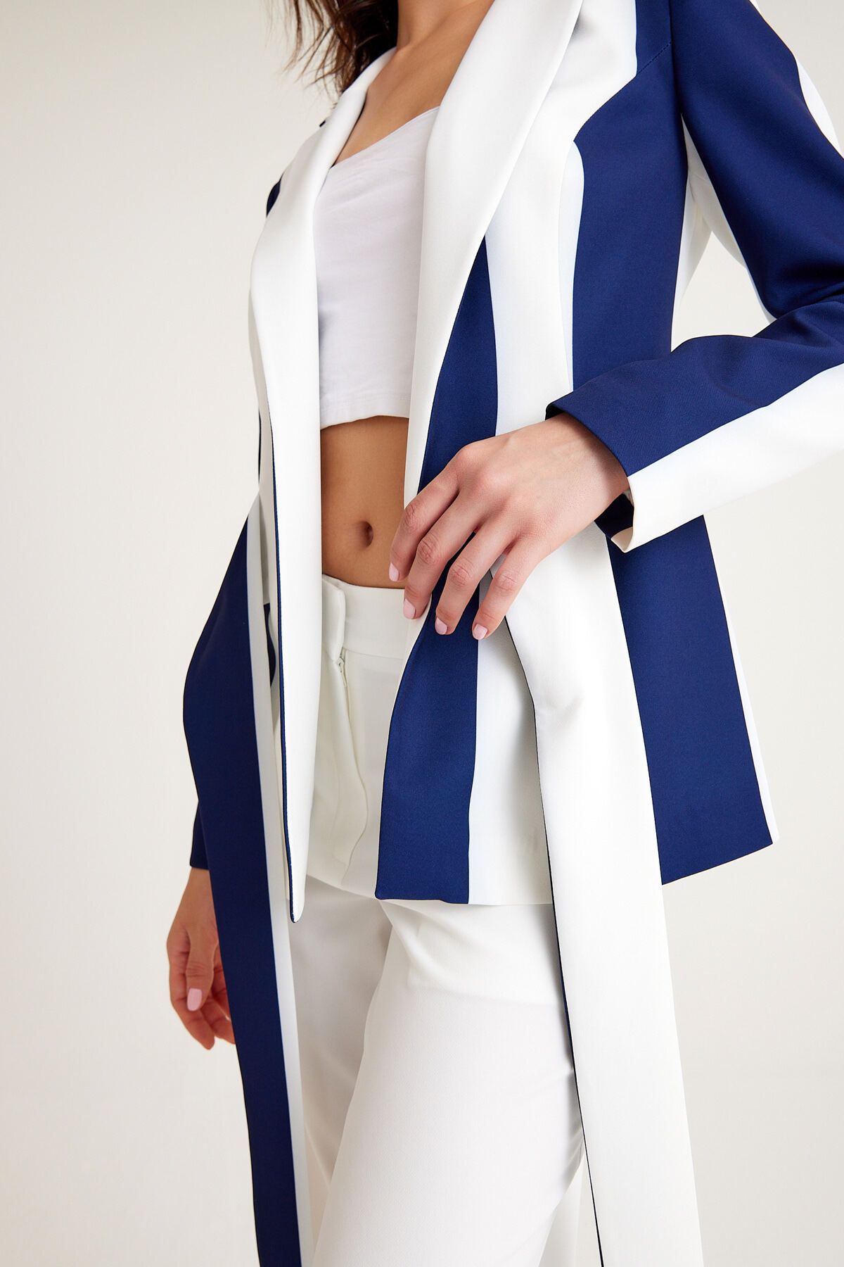 MANGOSTEEN-Long Women's Striped Jacket 5