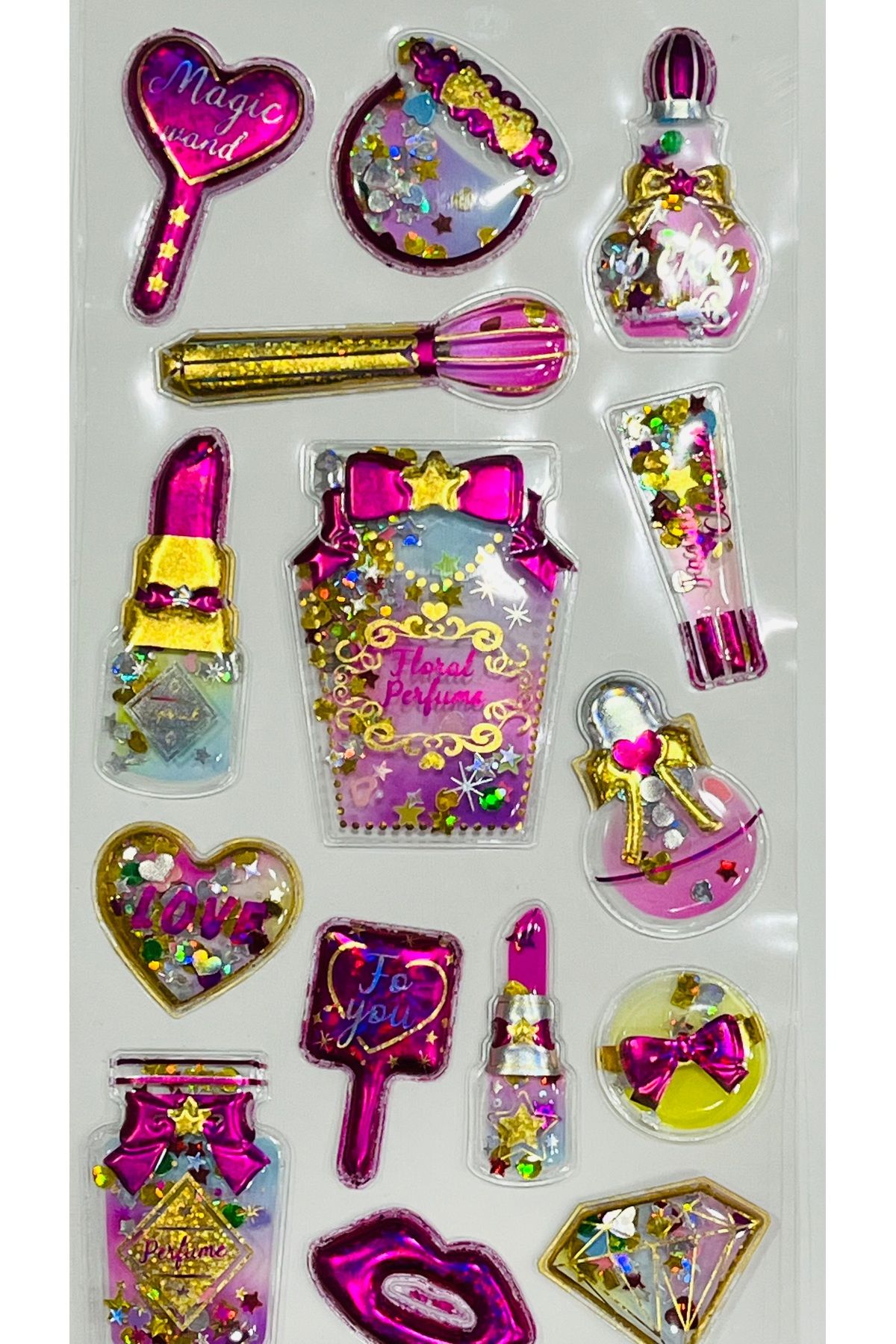karinabest-Giraffe 3D Sticker - Three-Dimensional, Metallic Colors, Glitter Make-up Label 1 Pack 2