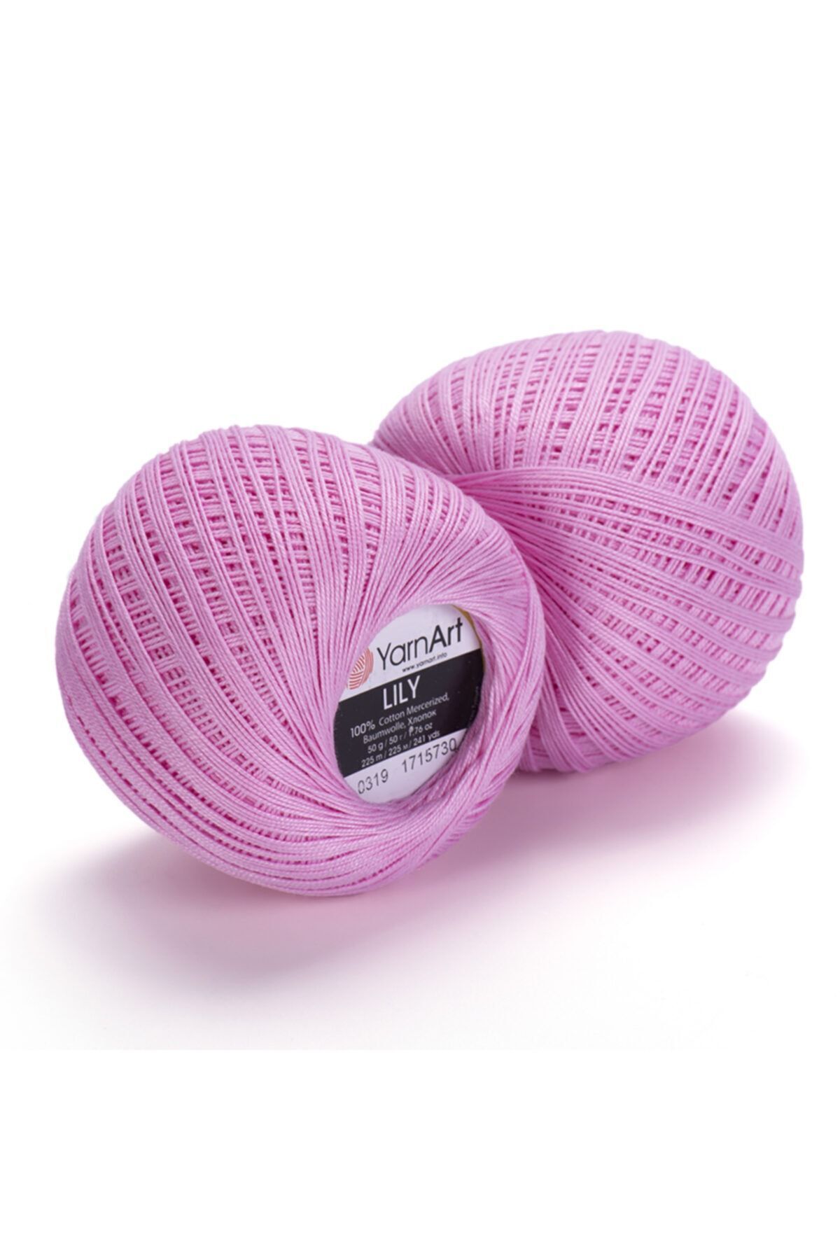 Yarnart Lily - Ață De Dantelă Mercerizată Roz Pudra-319 - One Size