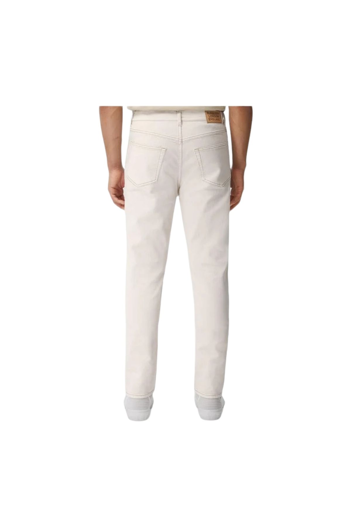 Burberry white skinny jeans hotsell