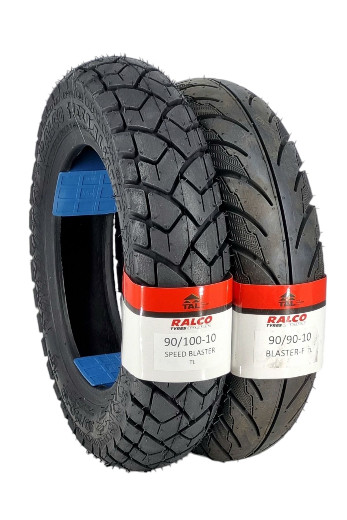 RALCO TYRES 90/100-10 VE 90/90-10 (TUBELESS - DUBLEKS) MOTOSİKLET LASTİK TAKIMI SPEEDBLASTER+F