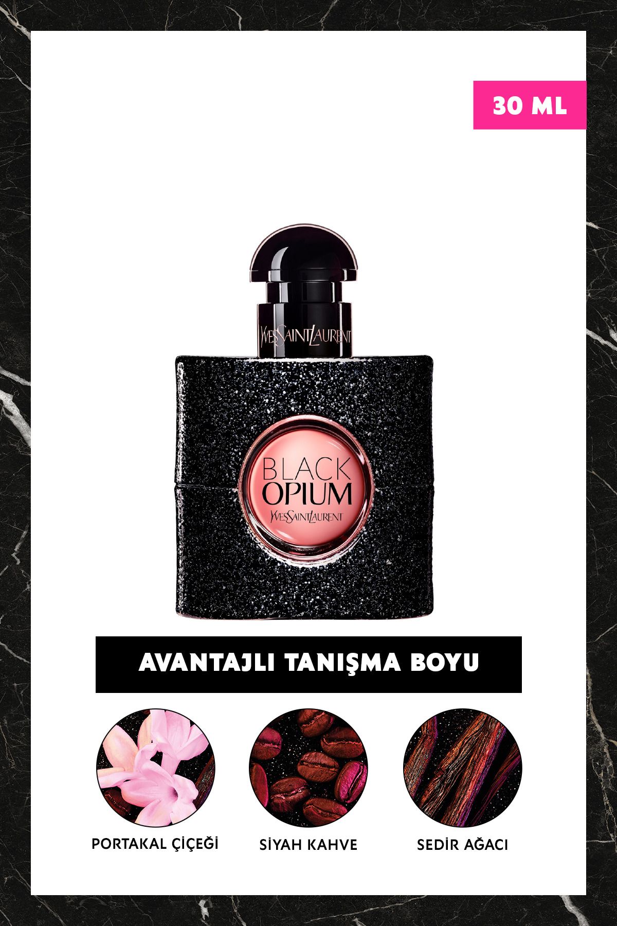 Yves Saint Laurent Black Opium парфюмированная вода 30 мл 3365440787858