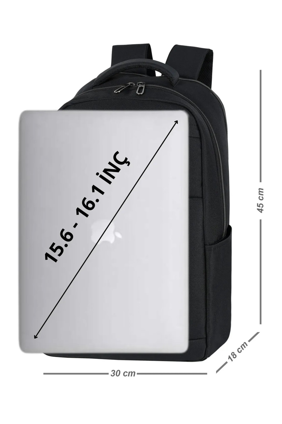 کوله پشتی زنانه مشکی ATHLETIC | FR20605 اورجینال - تصویر 6