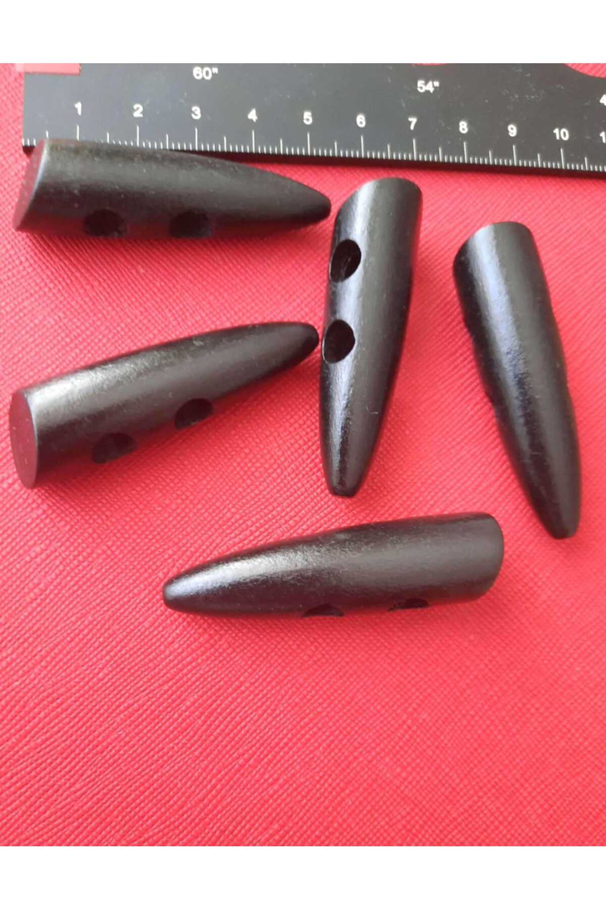 Beyna DOĞAL AHSAP SİYAH KURSUN TAHTA ÇOBAN 5 CM DÜĞME 1 PAKET 10 ADET