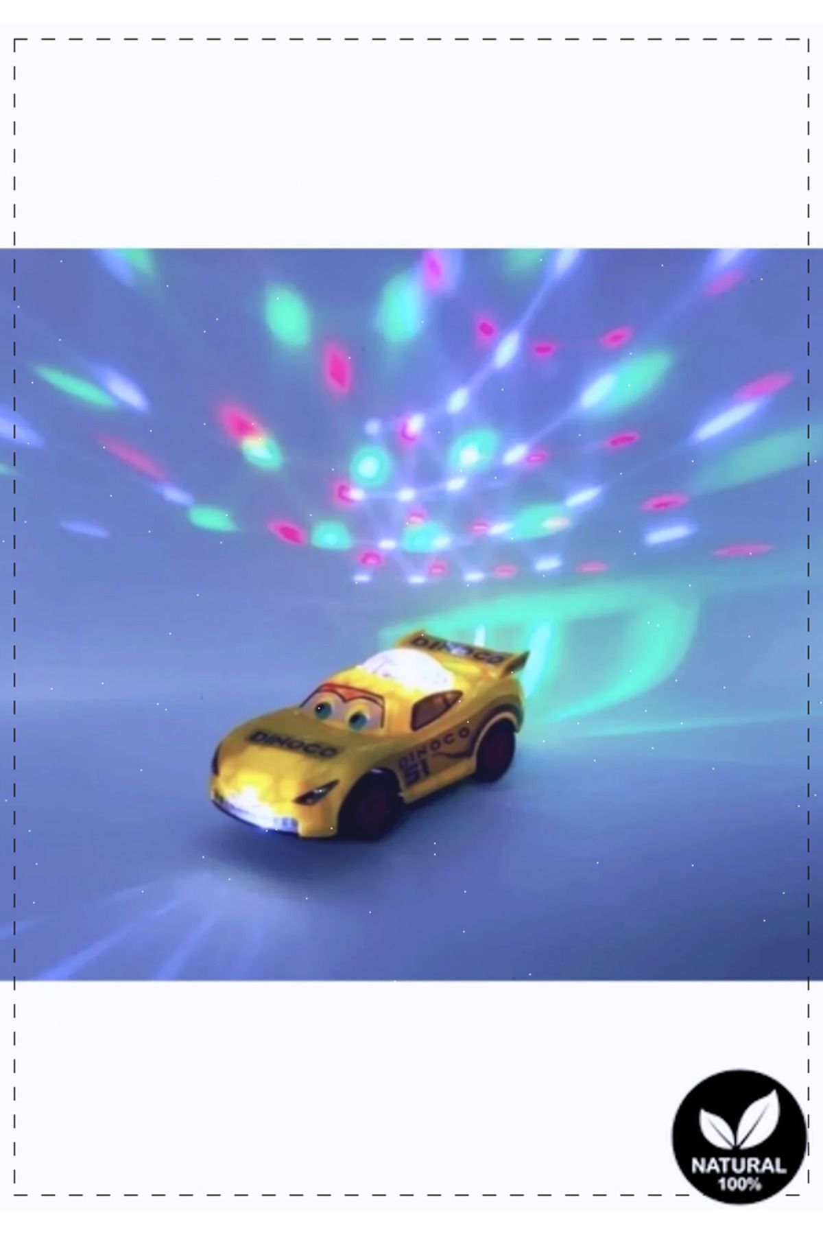 OMZ Şimşek Mcqueen Cars Işıklı Sesli Araba Sarı Kız Erkek Oyuncakları Cocuk Egitici Montessori Oyuncakl fotoğrafı 5 (önizleme)