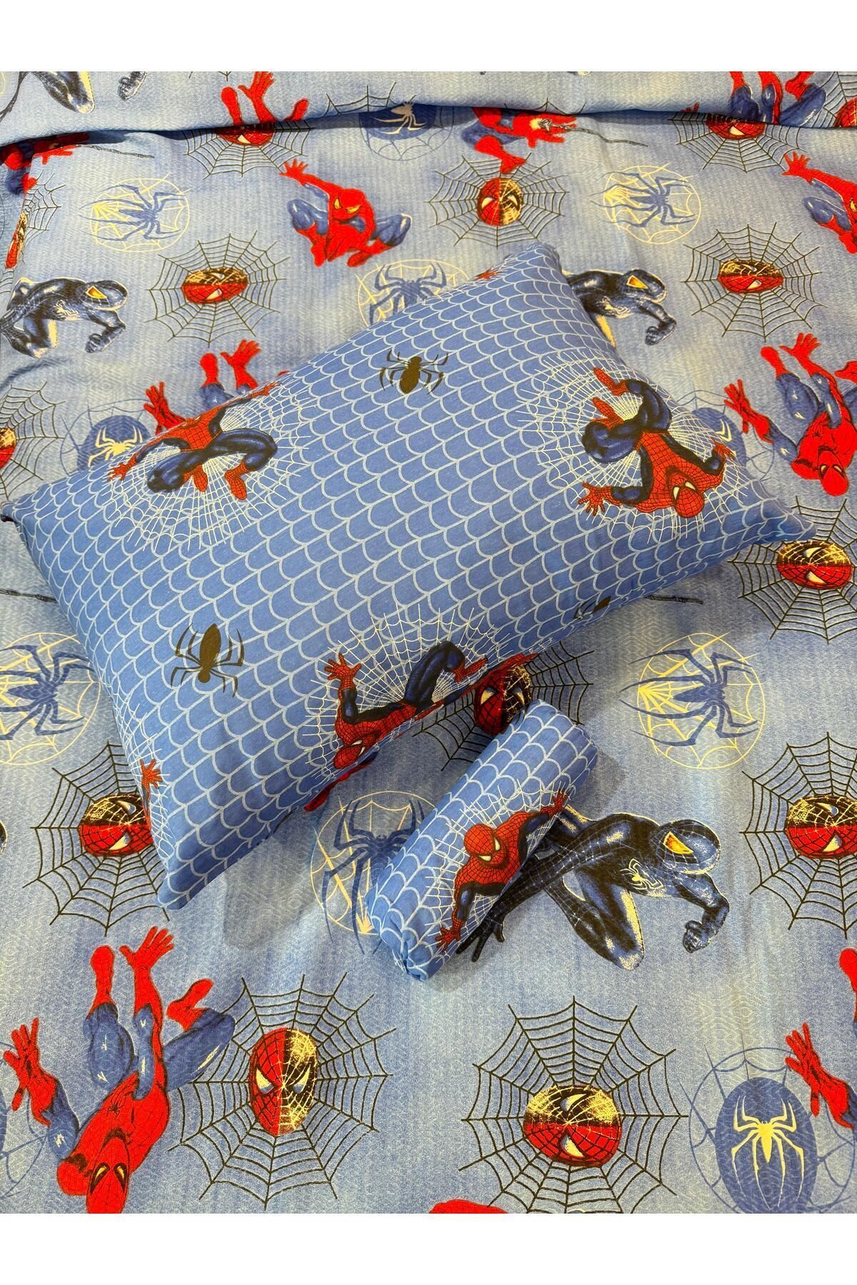 ŞENER HOME-Spiderman Patterned - Elastic Single Pique Set 5