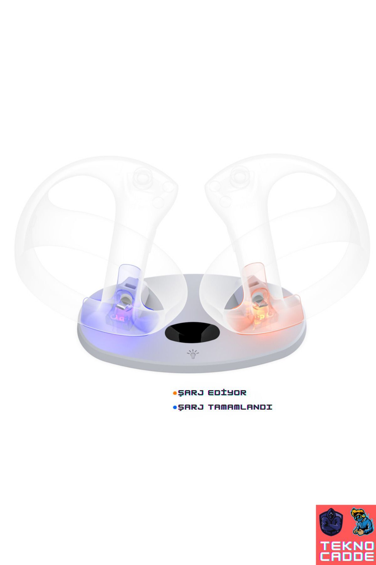 Tp5-3505 Led Işıklı Playstation Vr2 Ps Vr2 Gamepad Joystick Manyetik Şarj Standı 3