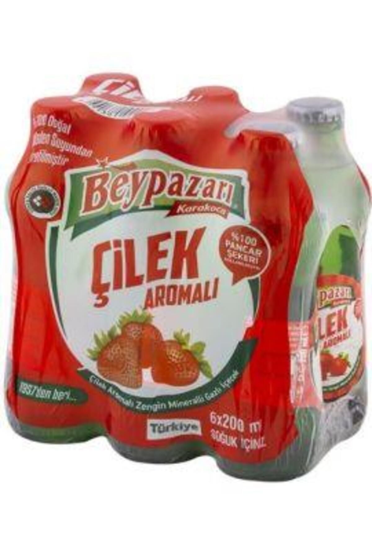Beypazarı Çilekli Soda 6X200 ml. (meyveli soda) (6'lı)