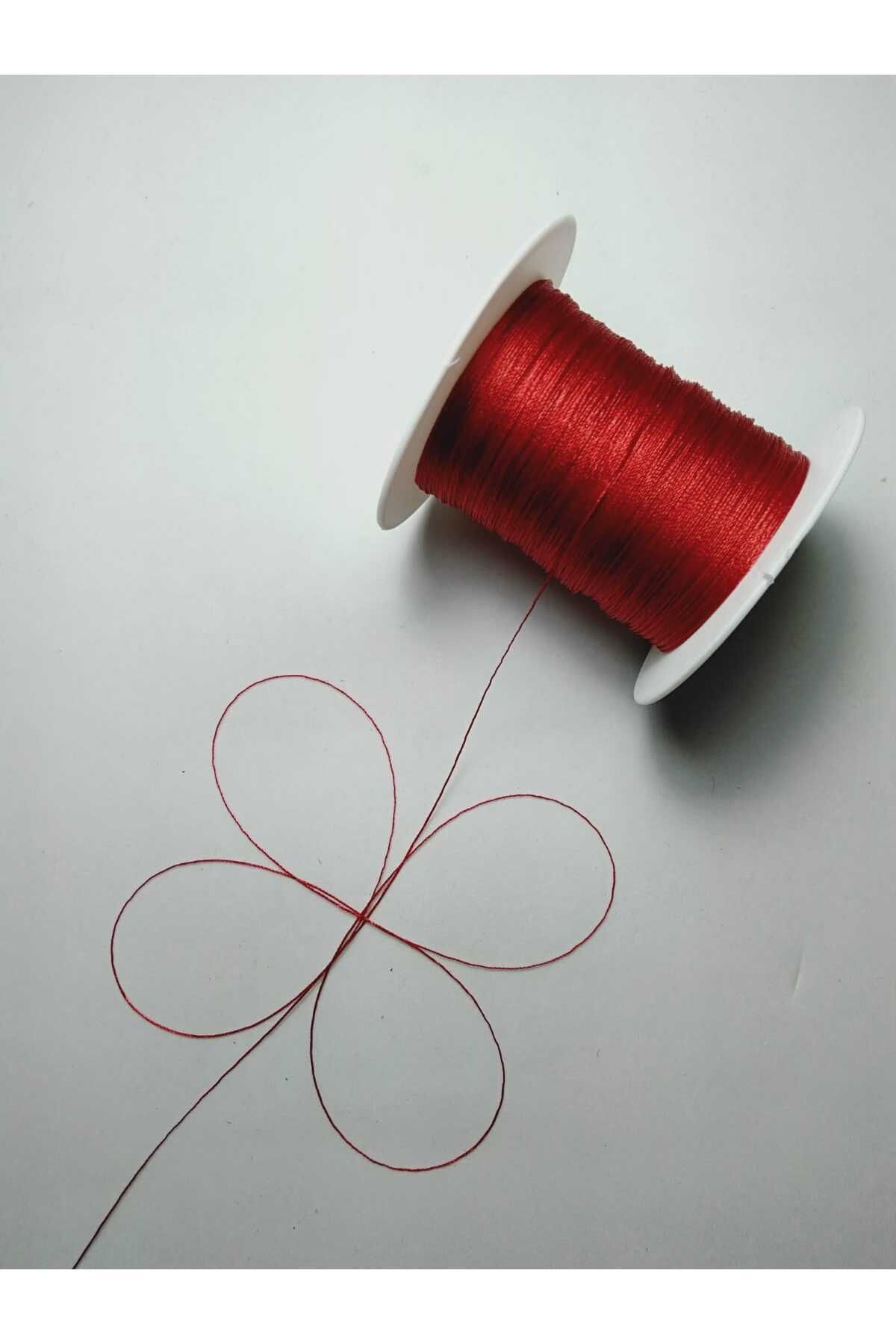 100 Metre Kırmızı Renk 0.3 Mm Ince Tesbih Ipi