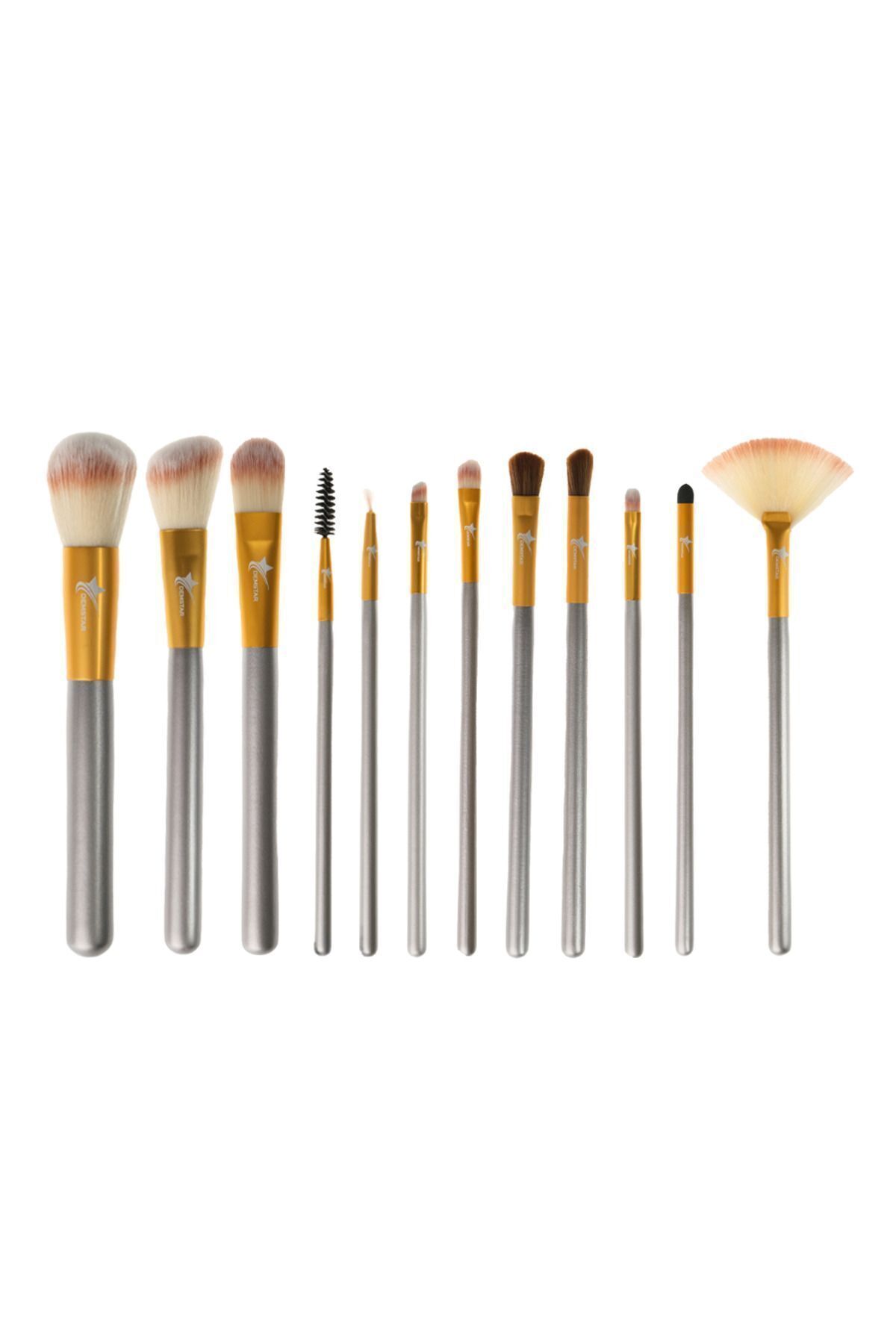 Professional Makeup Brush Champagne Serisi 12'li Makyaj Fırça Seti — SETCHAMP — تصویر 4 از 7