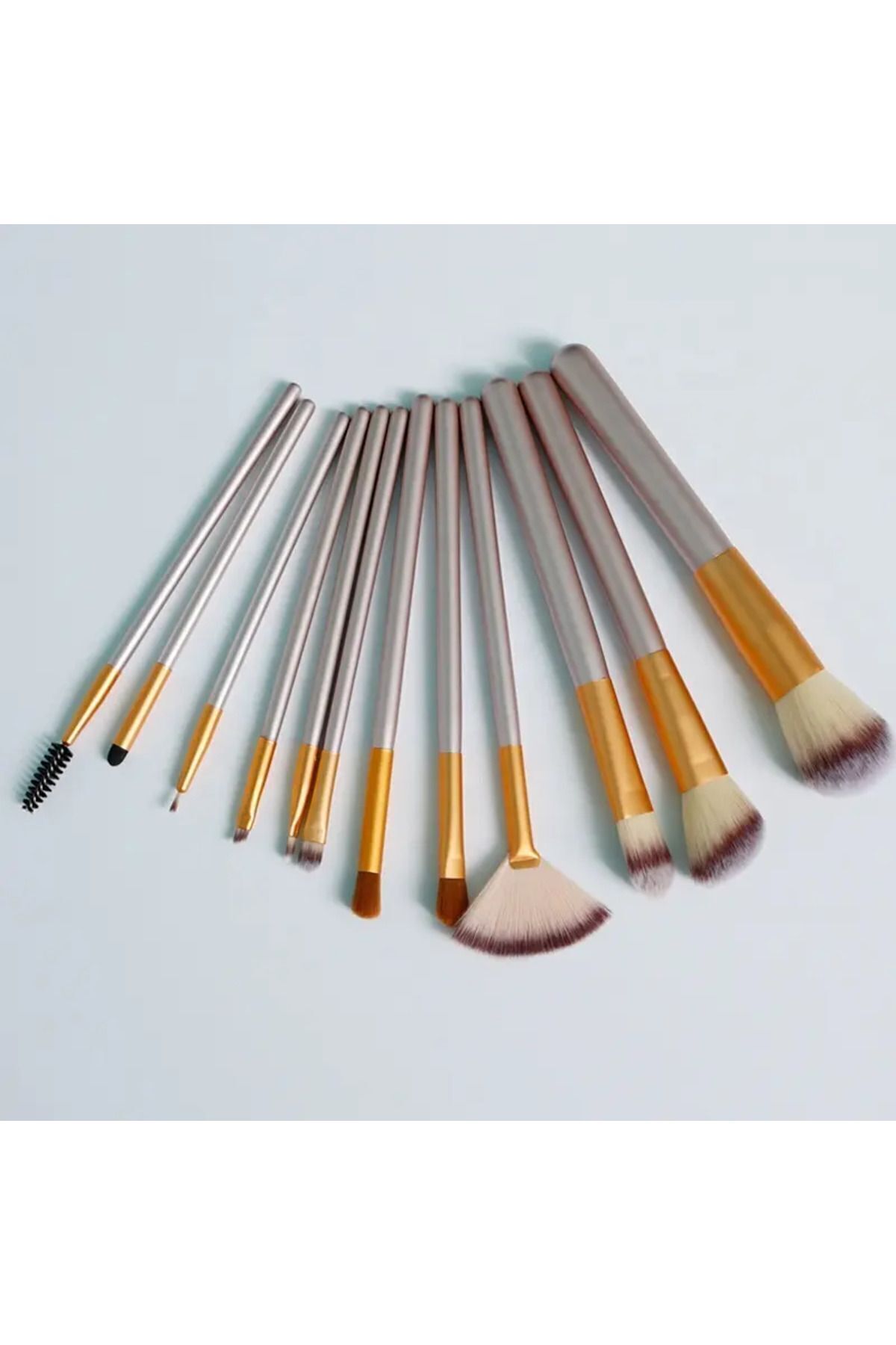 Professional Makeup Brush Champagne Serisi 12'li Makyaj Fırça Seti — SETCHAMP — تصویر 5 از 7